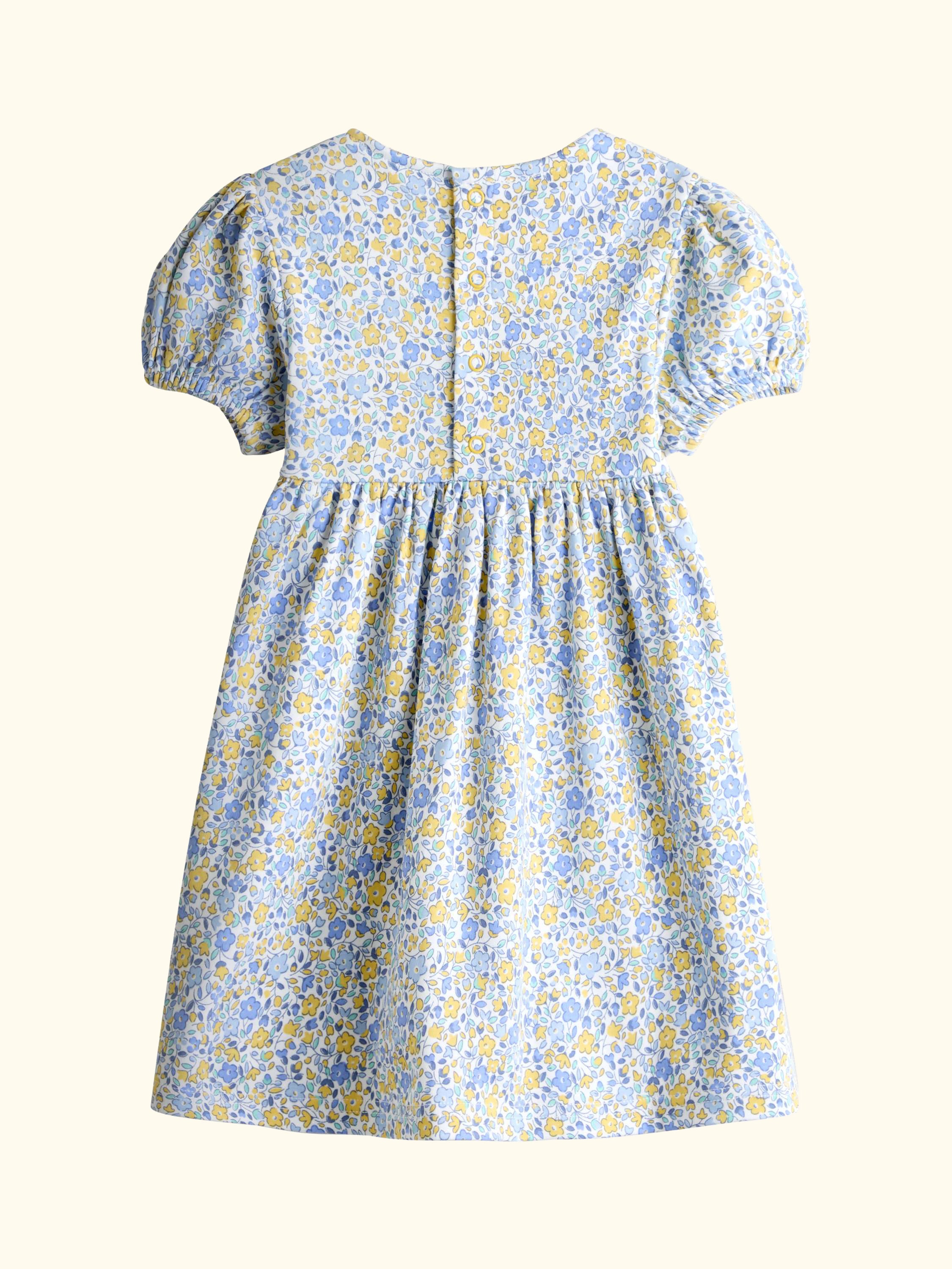 Kids' Lemon Appliqué Dress, Light Yellow