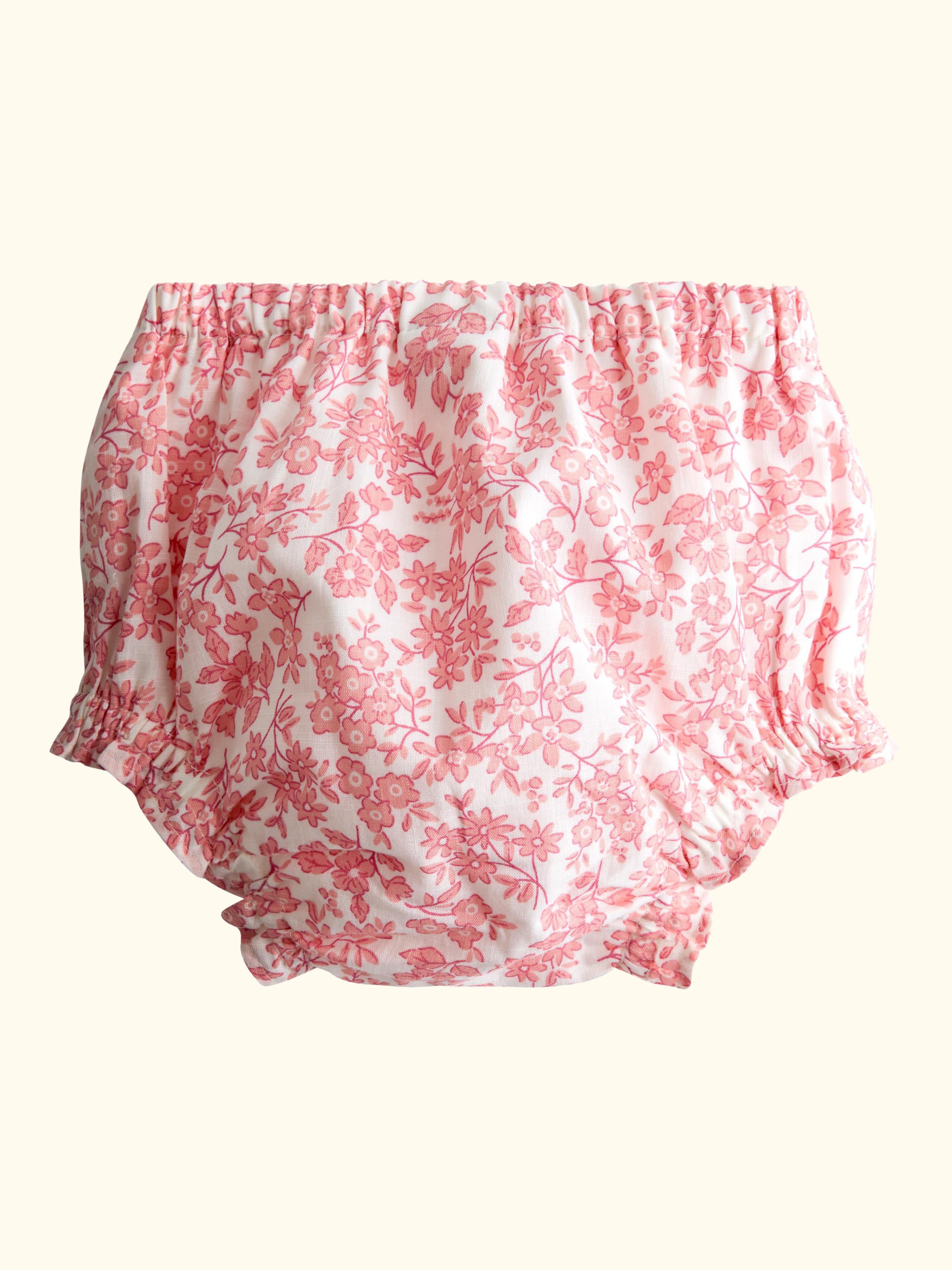 Kids' Garden Floral Smocked Dress, Light Pink