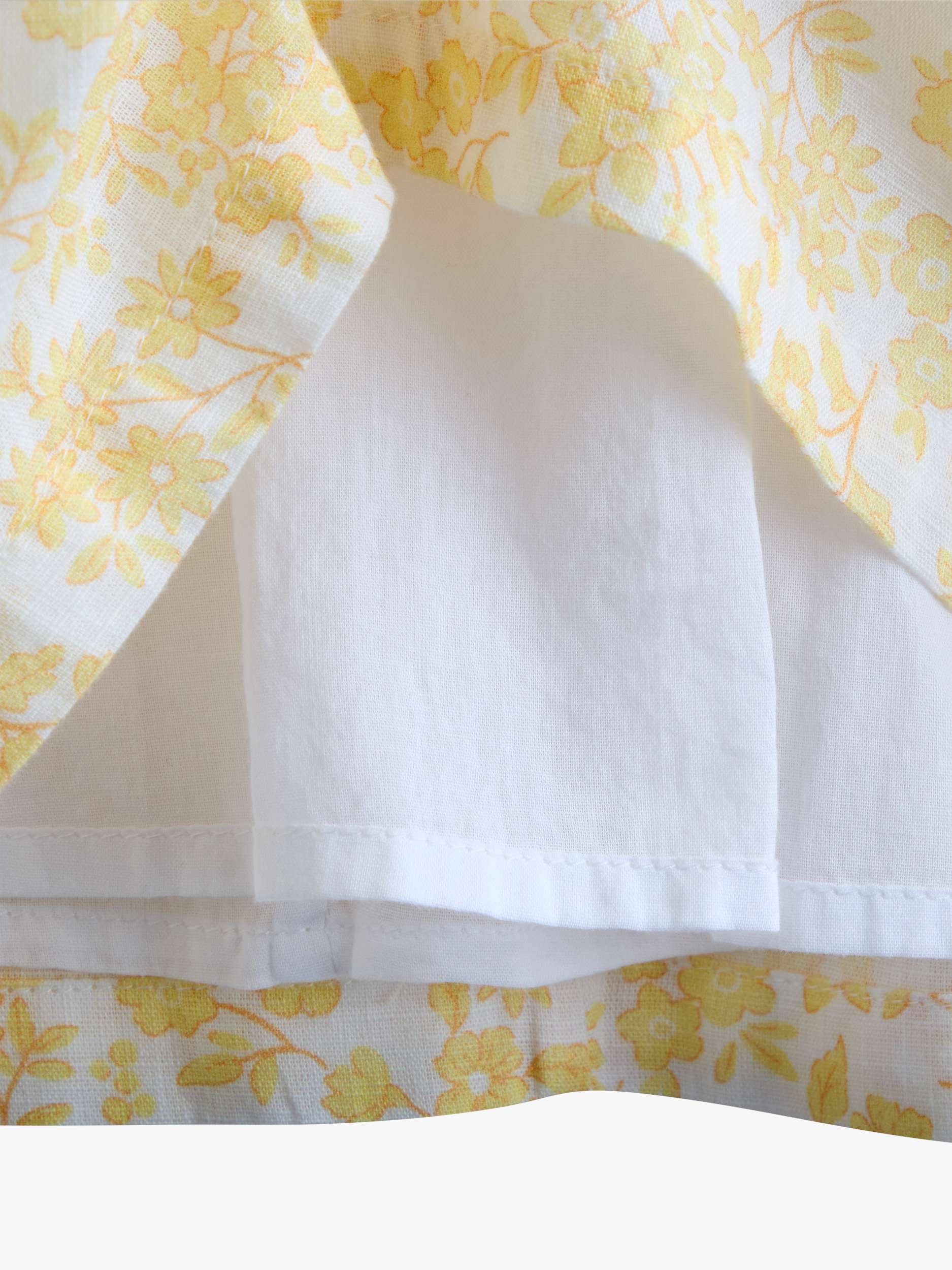 Kids' Garden Floral Smocked Woven Dress, Light Yellow