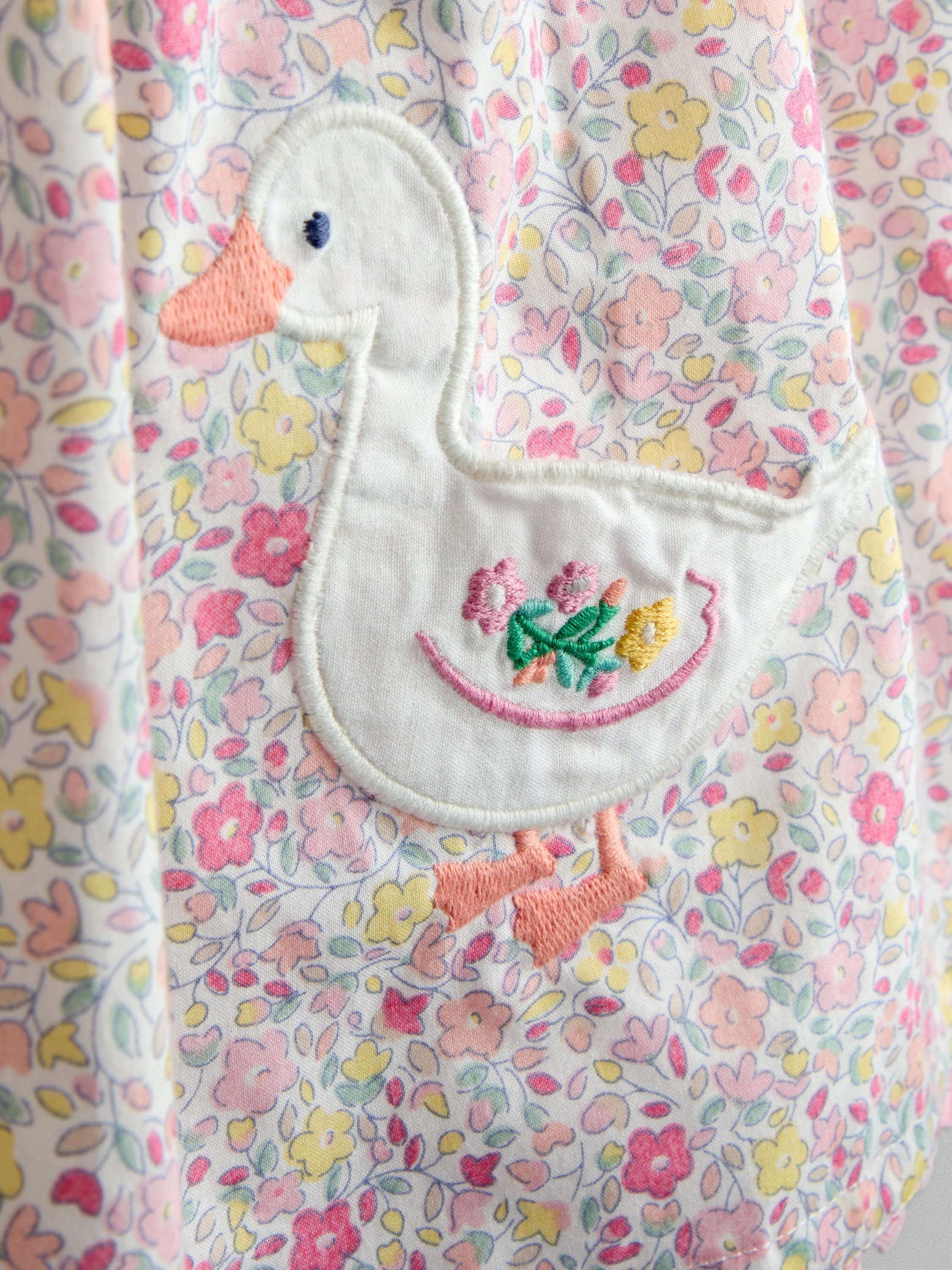 Kids' Appliqué Pocket Sleeveless Dress, Light Pink