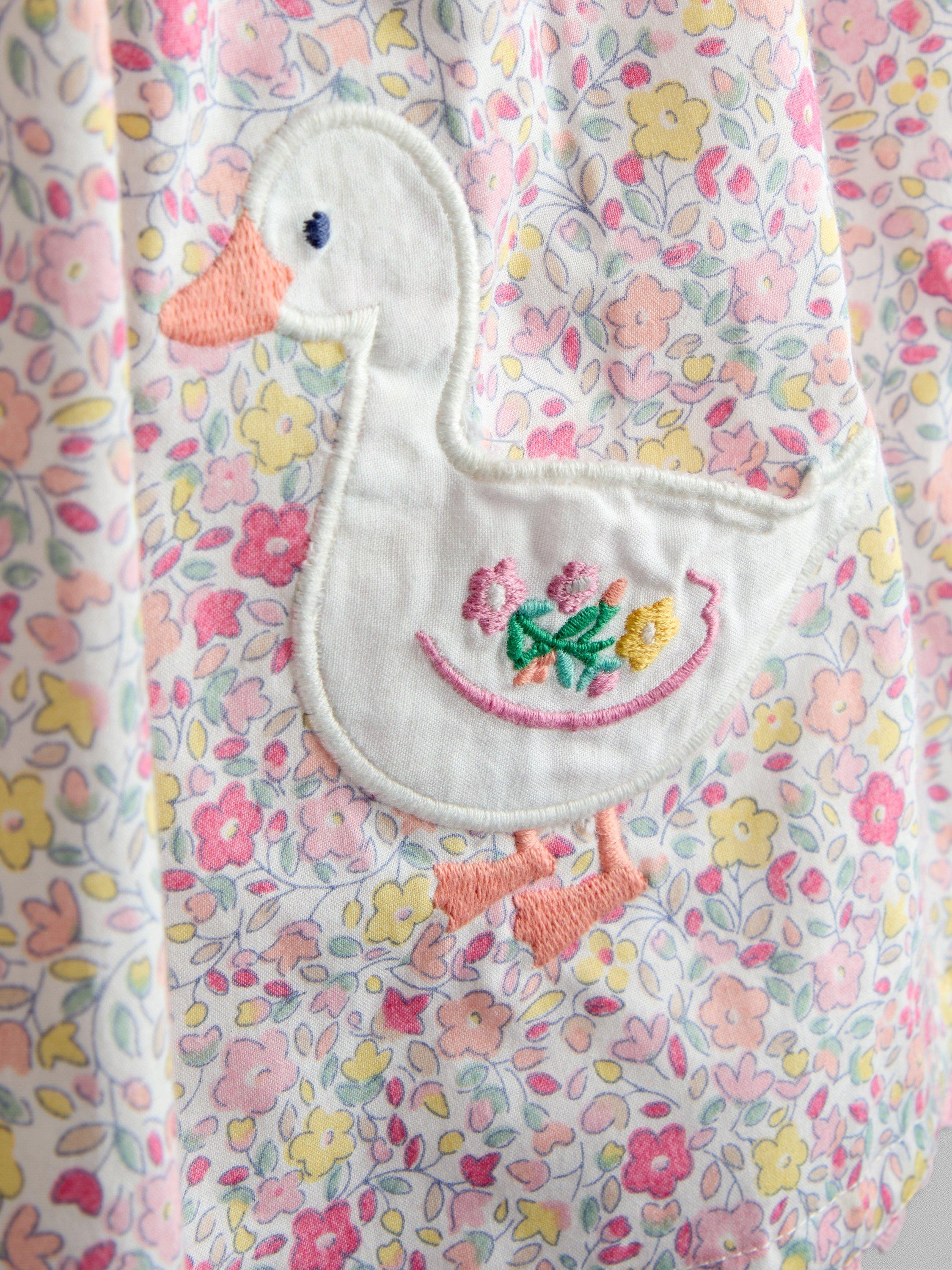 Kids' Appliqué Pocket Sleeveless Dress, Light Pink
