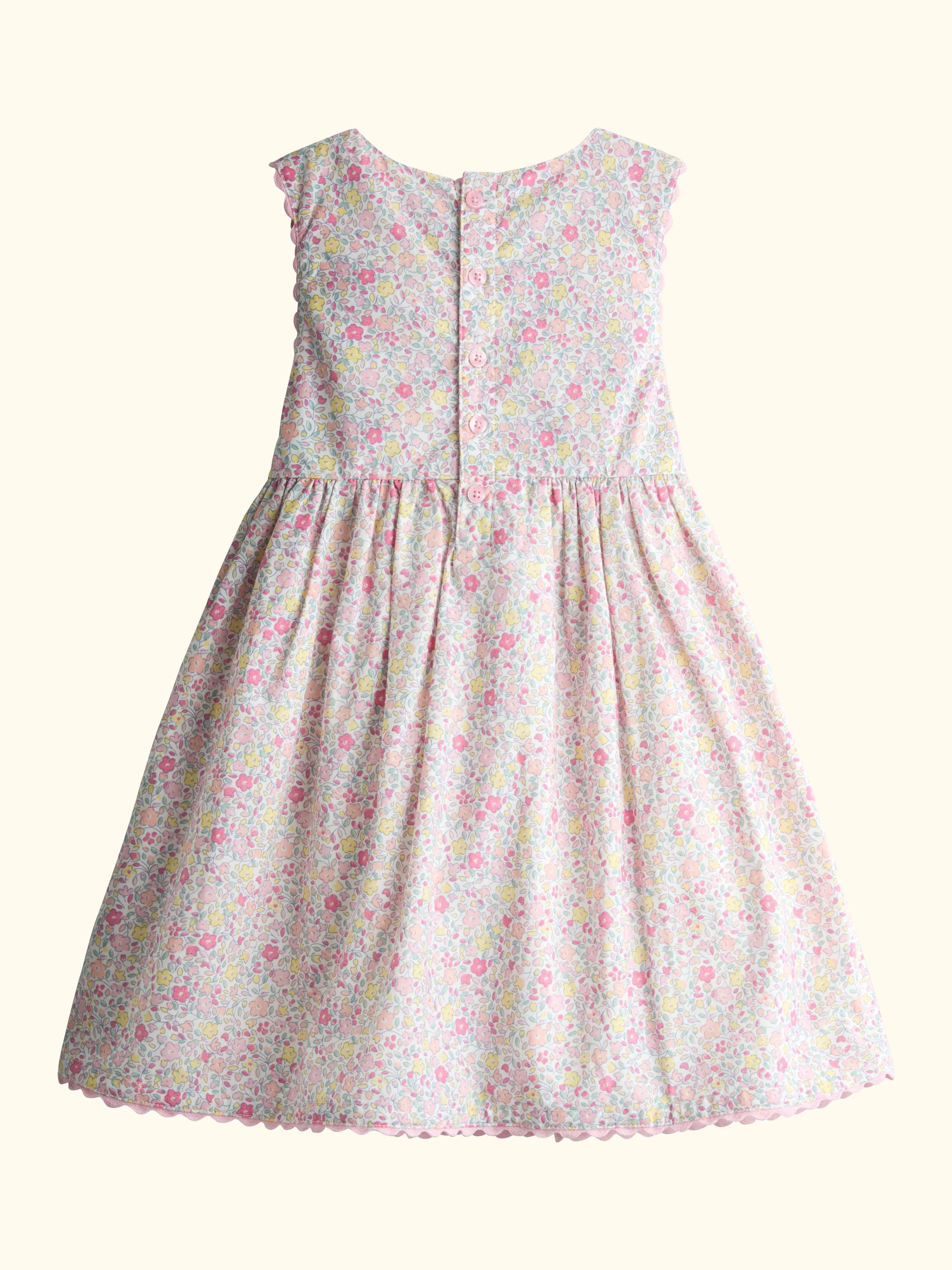 Kids' Appliqué Pocket Sleeveless Dress, Light Pink