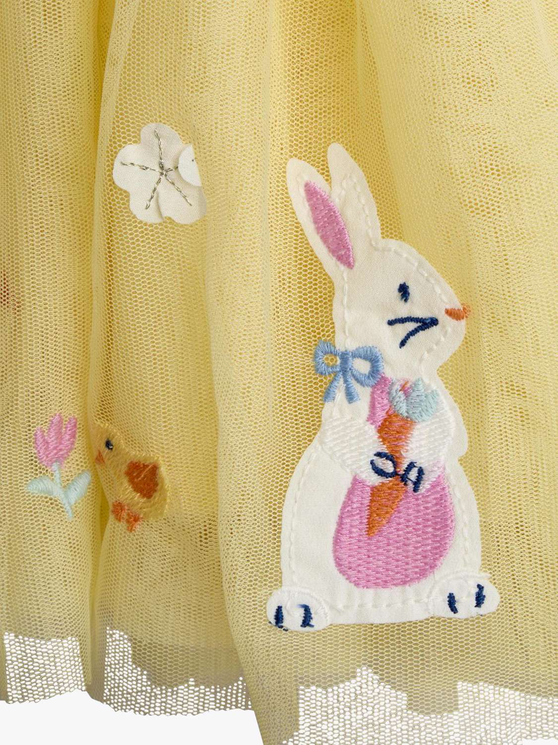 Kids' Appliqué Tulle Party Dress, Mid Yellow