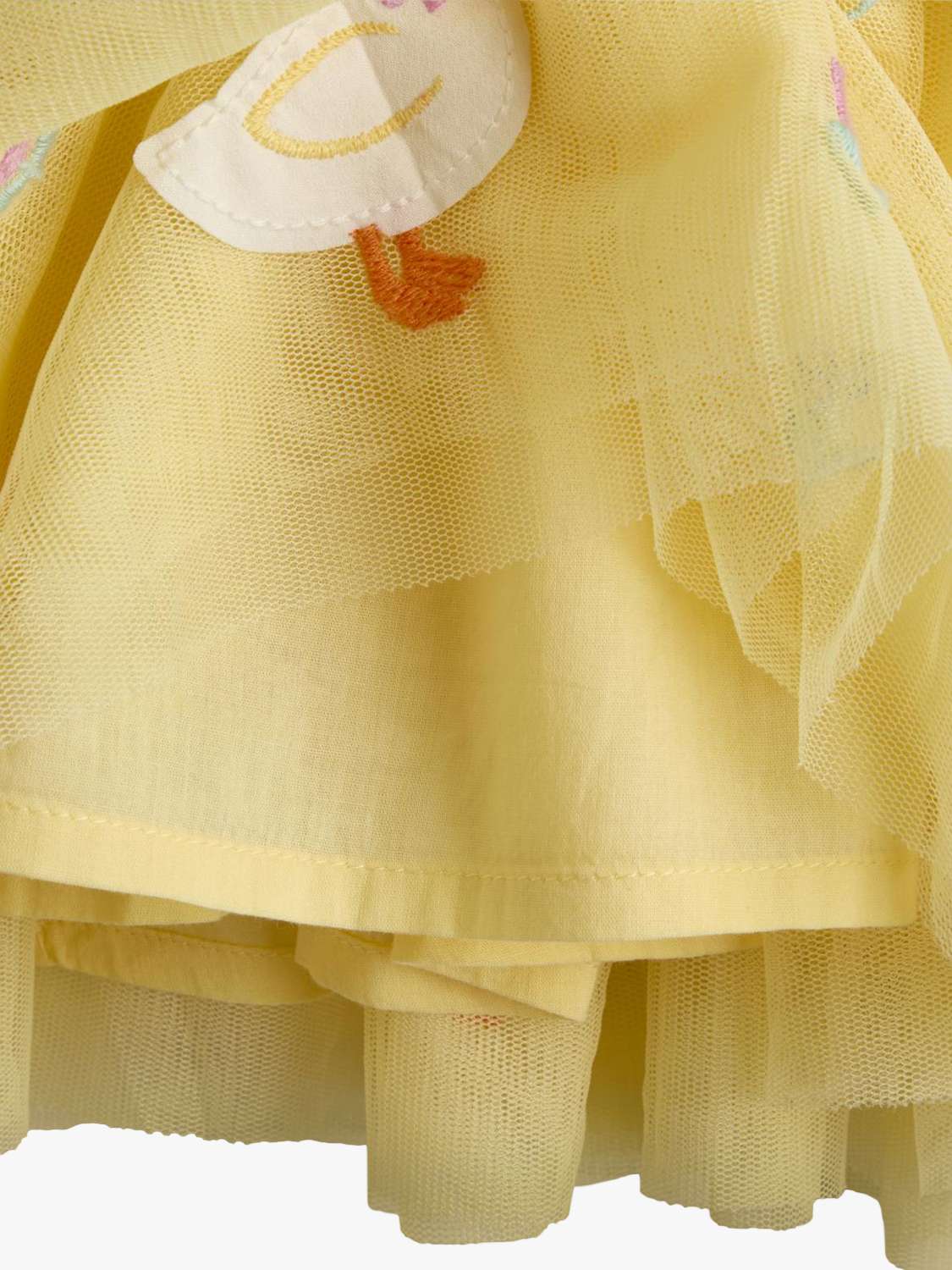 Kids' Appliqué Tulle Party Dress, Mid Yellow