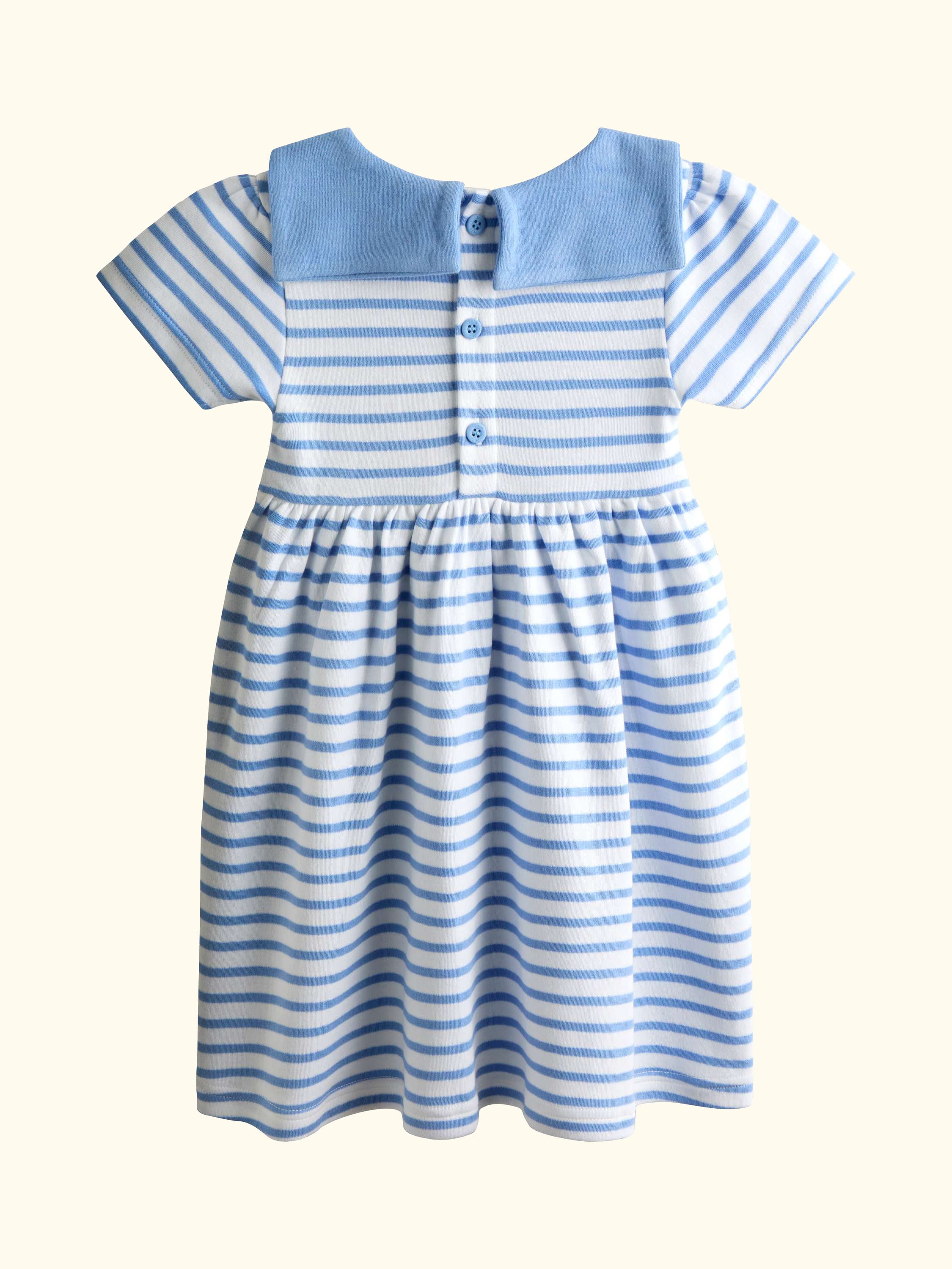 Kids' Short Sleeve Sailor Dress, Light Blue