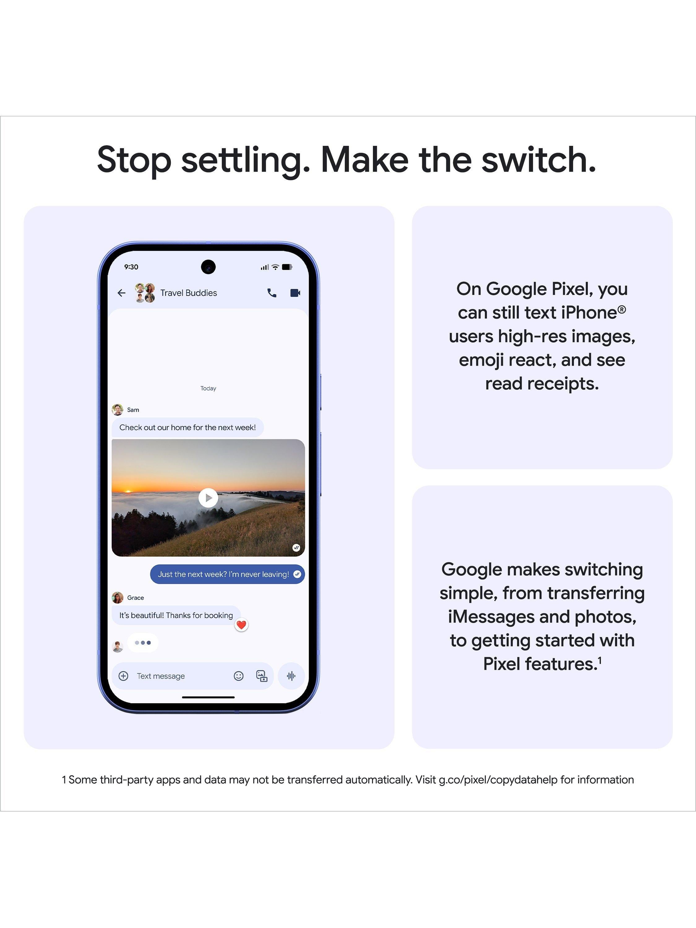 Pixel 10a Smartphone, Android, 6.3”, 5G, SIM Free, Obsidian