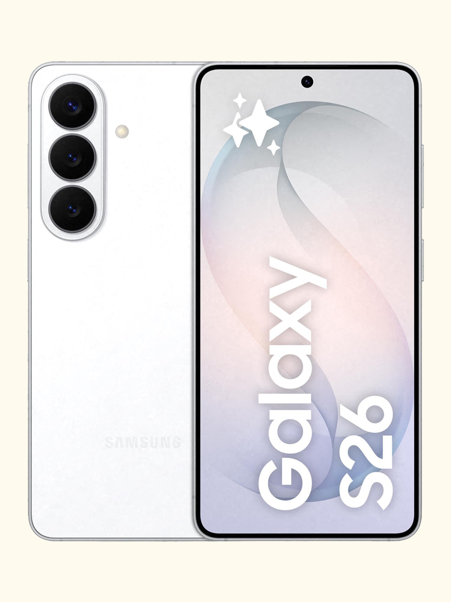 Galaxy S26 Smartphone, 12GB RAM, 6.3”, Galaxy AI, 5G, SIM Free, White