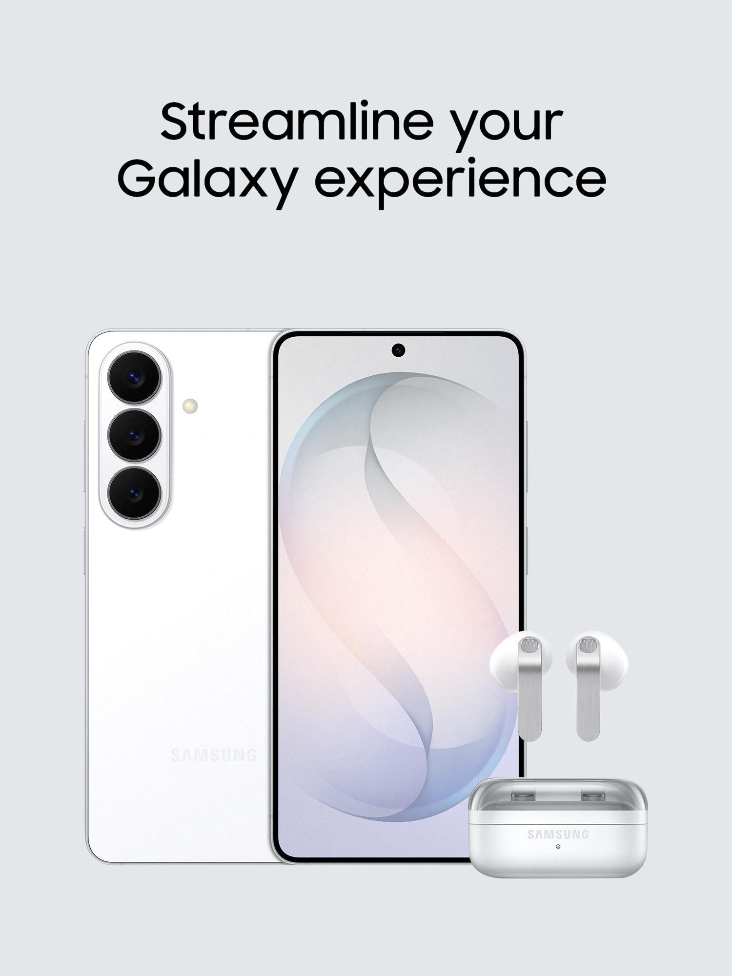 Galaxy S26 Smartphone, 12GB RAM, 6.3”, Galaxy AI, 5G, SIM Free, White