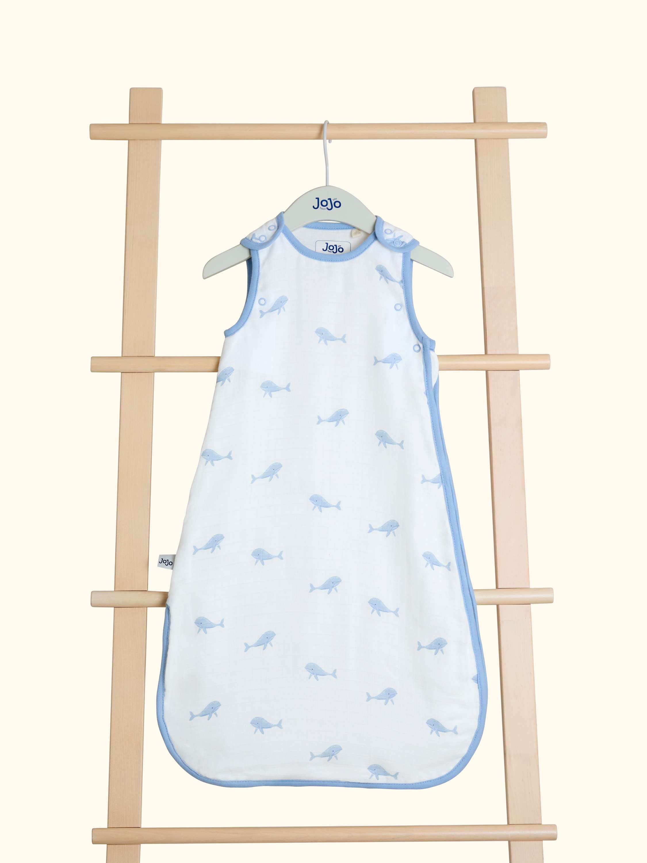 Baby Whale Sleeping Bag, 1 Tog, White/Blue
