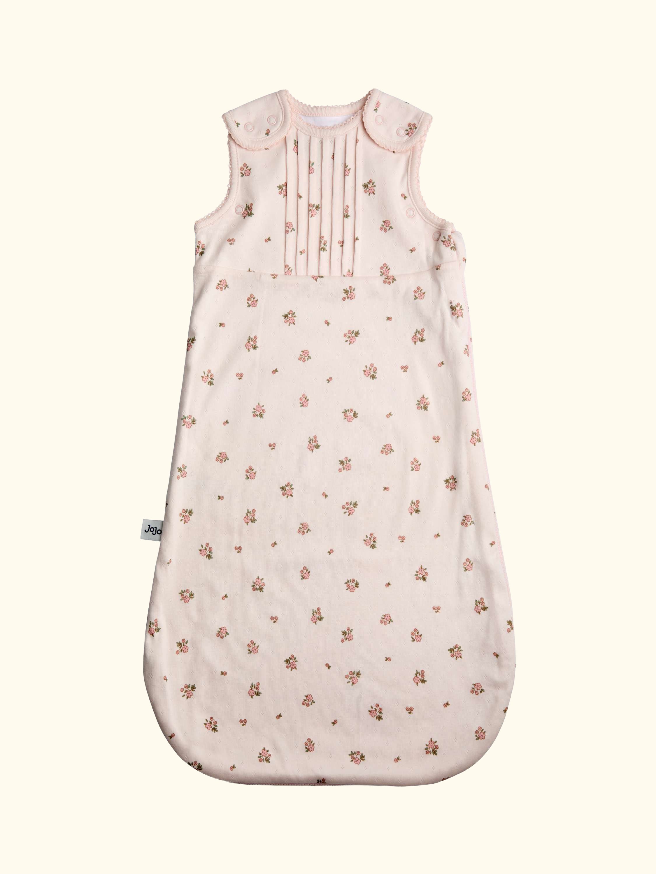 Pointelle Floral Baby Sleeping Bag, 1 Tog, Light Pink