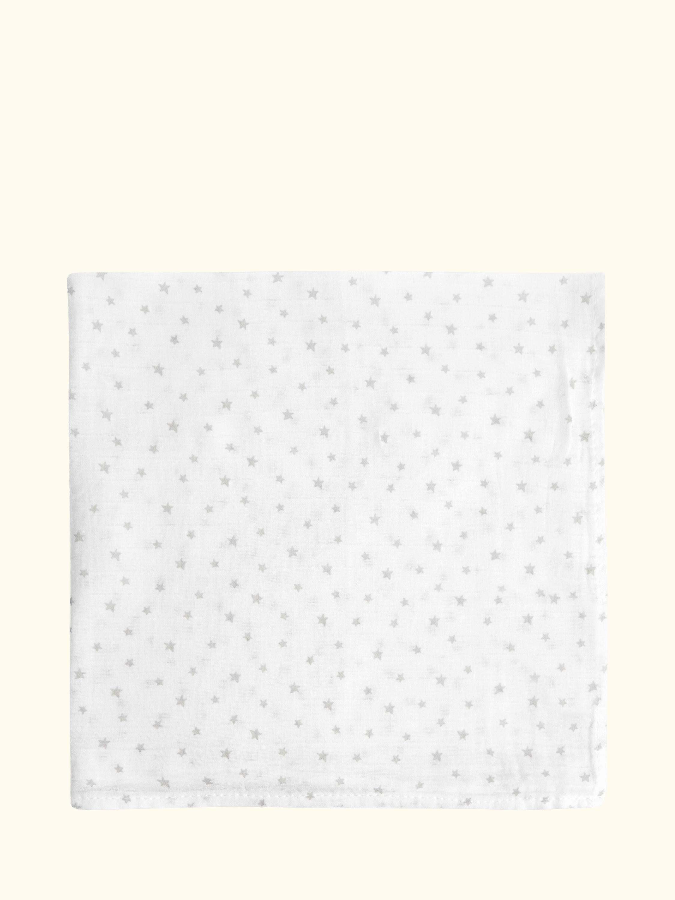 Newborn Embroidered Muslin Cloths, Pack of 5, White/Grey