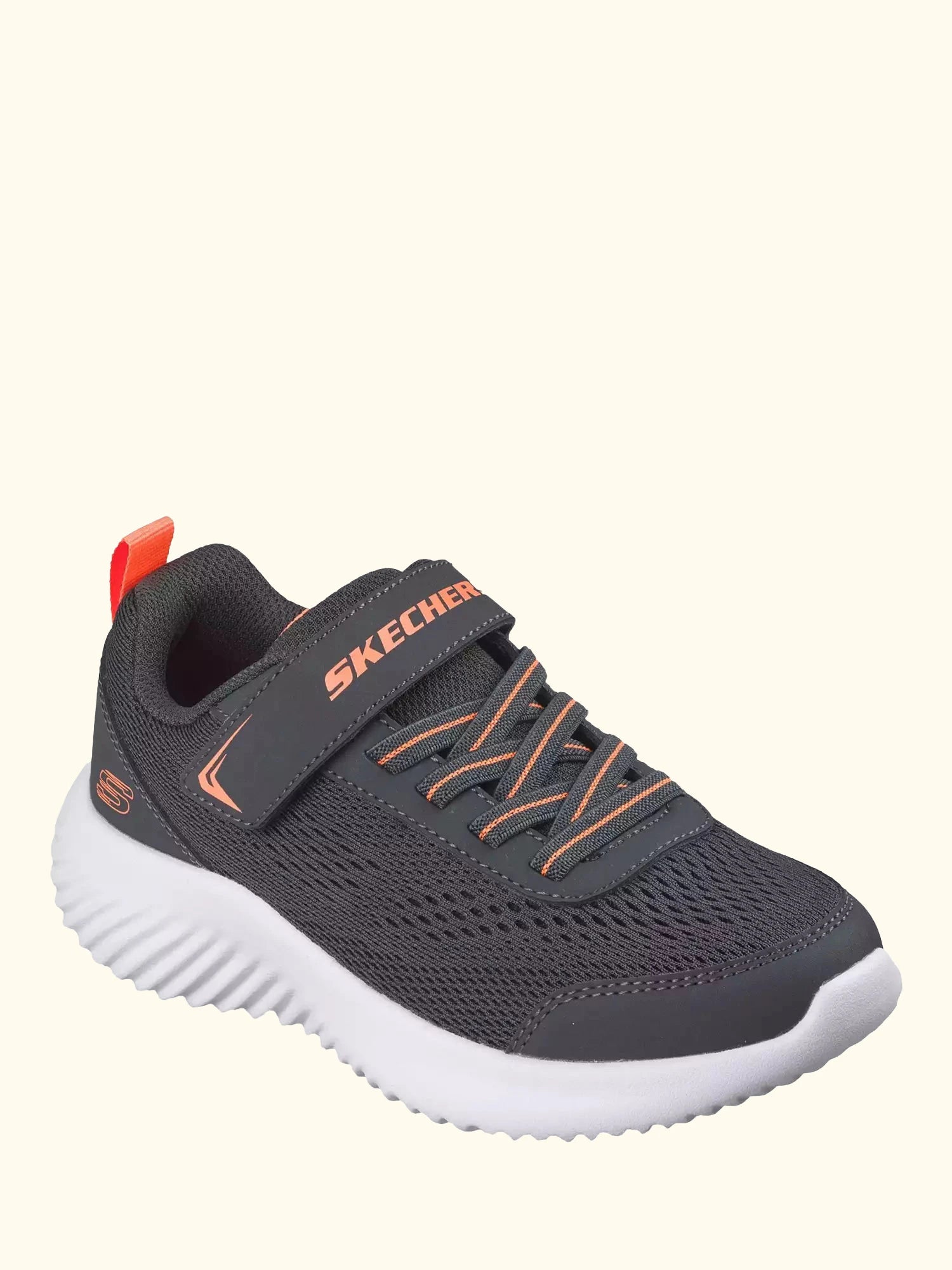 Skechers Kids' Bounder Knit Trainers, Charcoal