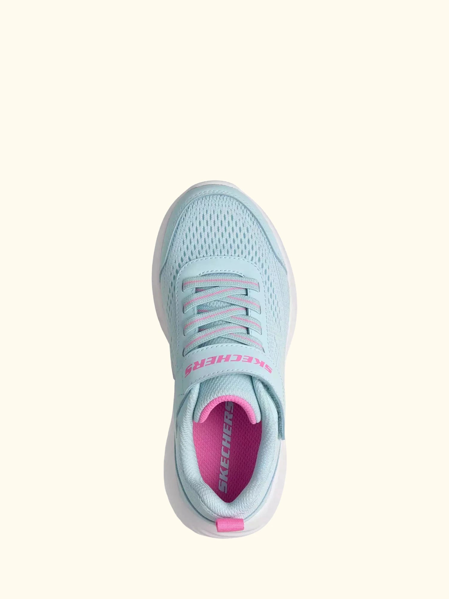 Skechers Kids' Bounder Free Mesh Trainers, Mint/Pink