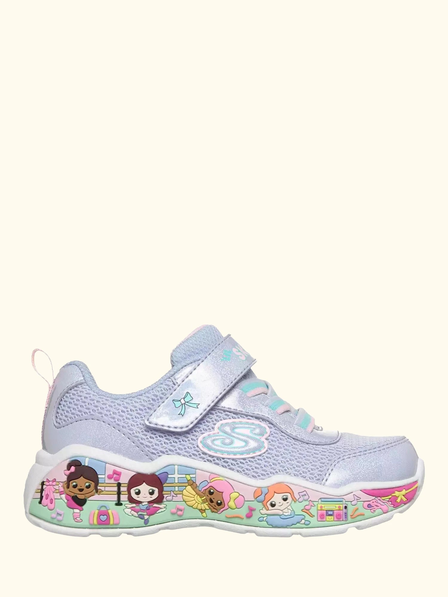 Skechers Kids' Play Scene Mesh Trainers, Periwinkle/Multi