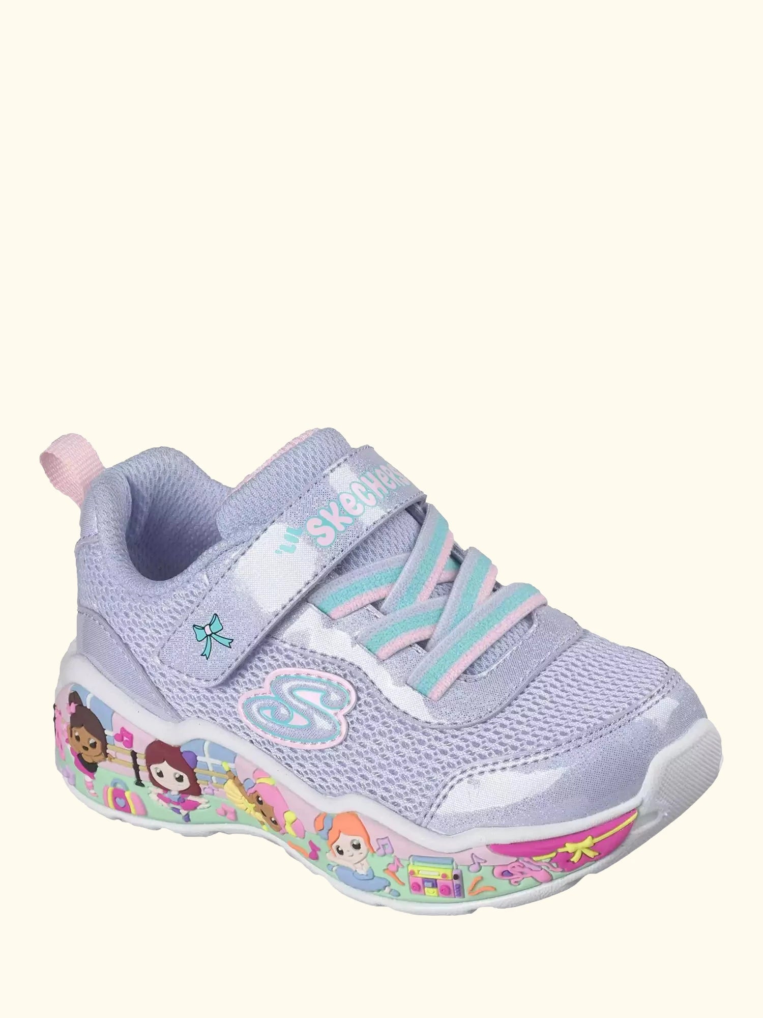 Skechers Kids' Play Scene Mesh Trainers, Periwinkle/Multi
