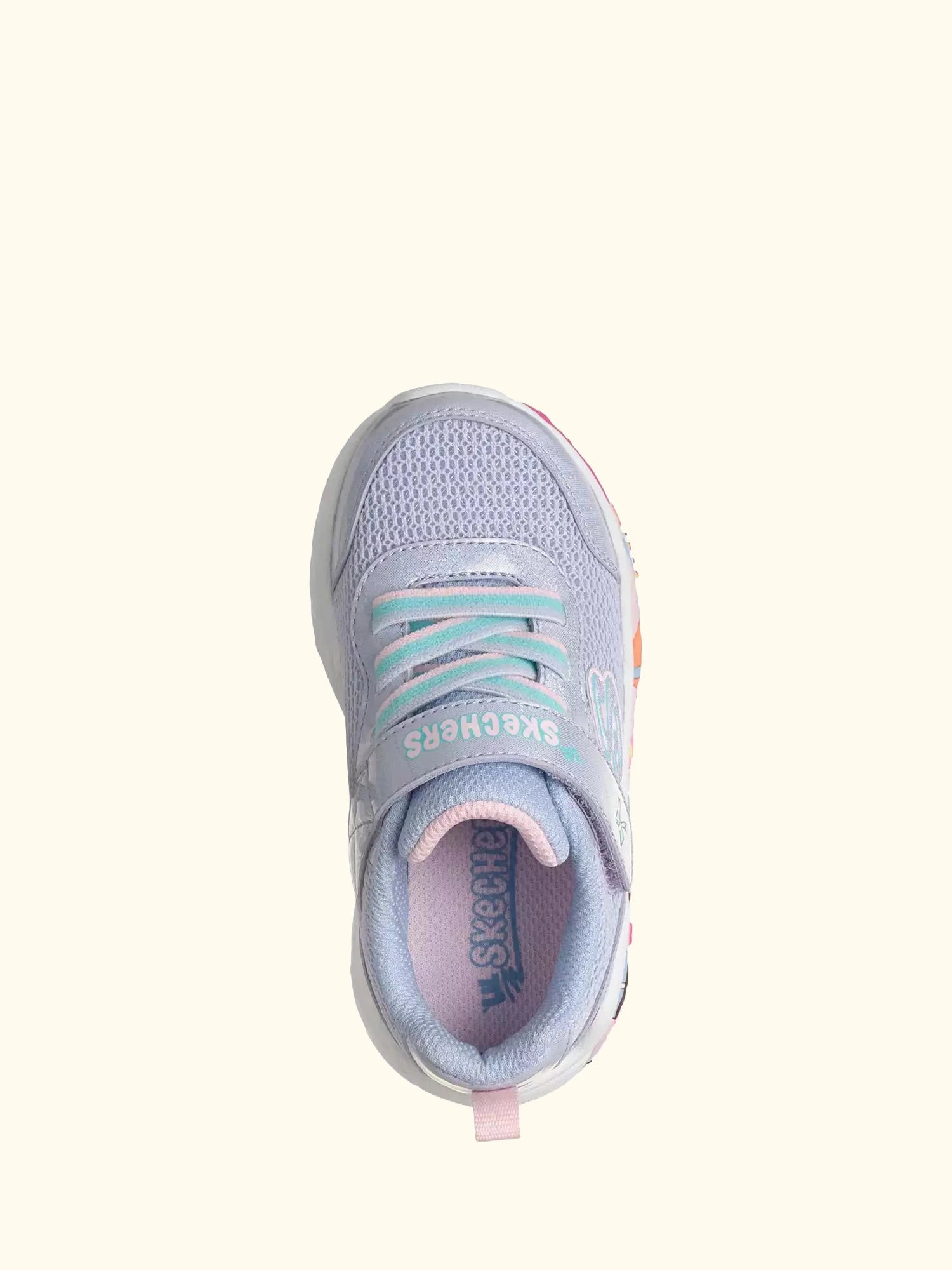Skechers Kids' Play Scene Mesh Trainers, Periwinkle/Multi