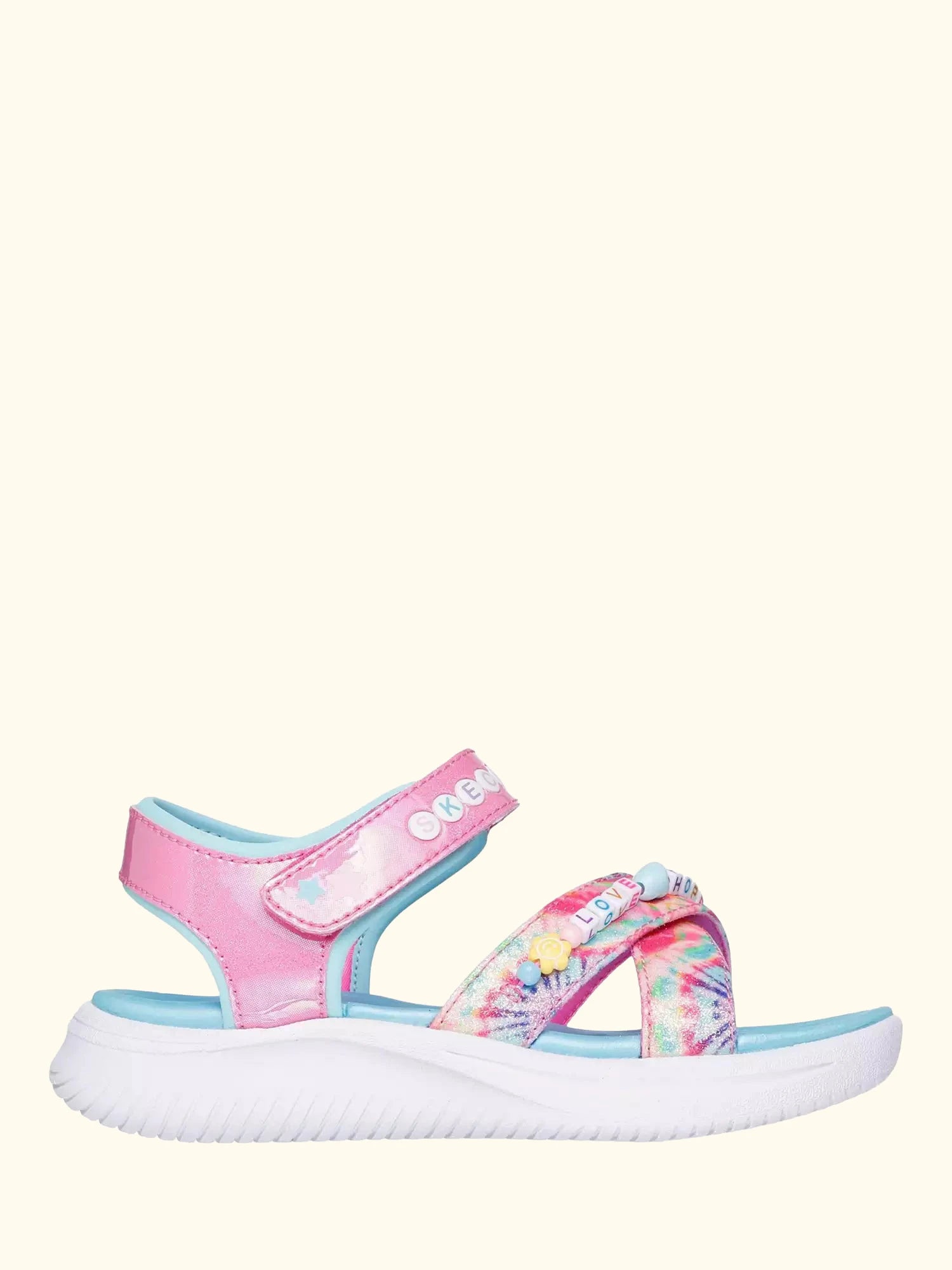Skechers Kids' Jumpsters Open Toe Sandals, Pink Multi