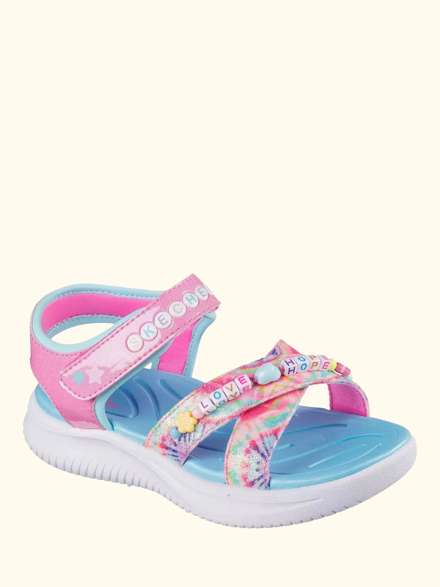 Skechers Kids' Jumpsters Open Toe Sandals, Pink Multi