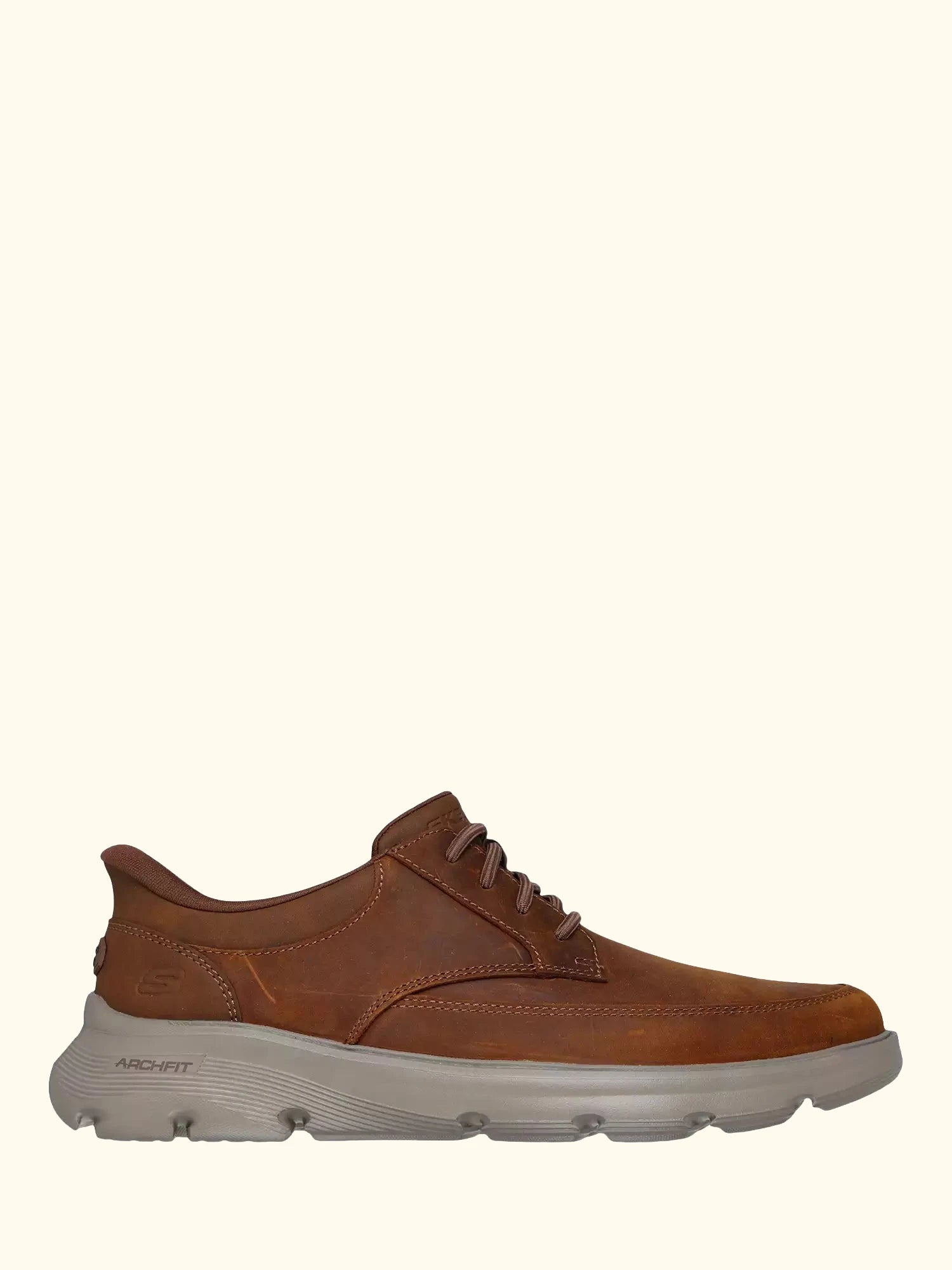 Skechers Arch Fit Garza Rowan Leather Shoes, Dark Brown