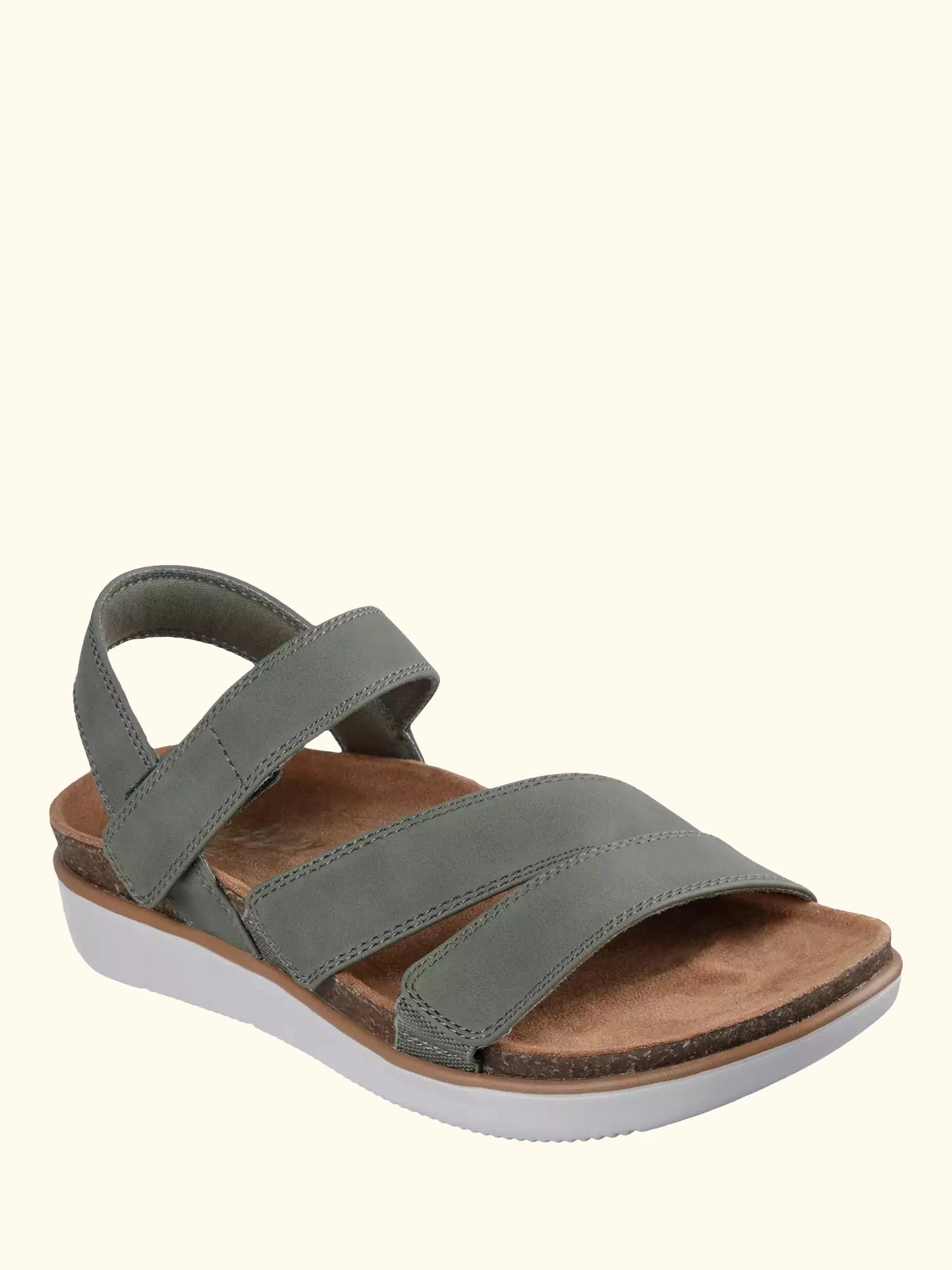 Skechers Lifted Comfort Strappy Sandals, Olive