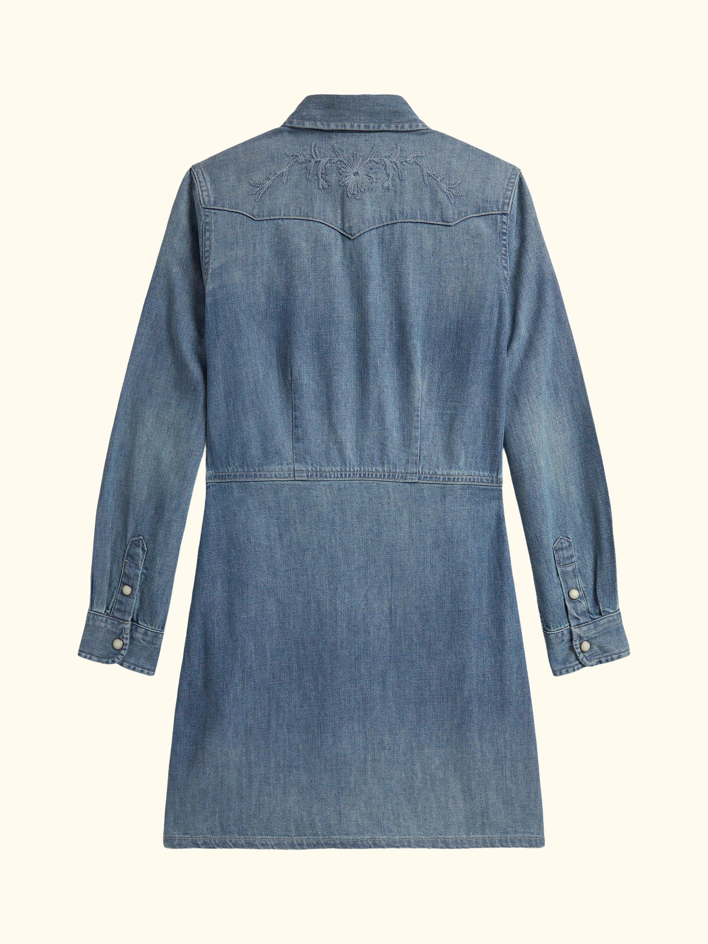Kids' Cotton Denim Shirt Dress, Abiline