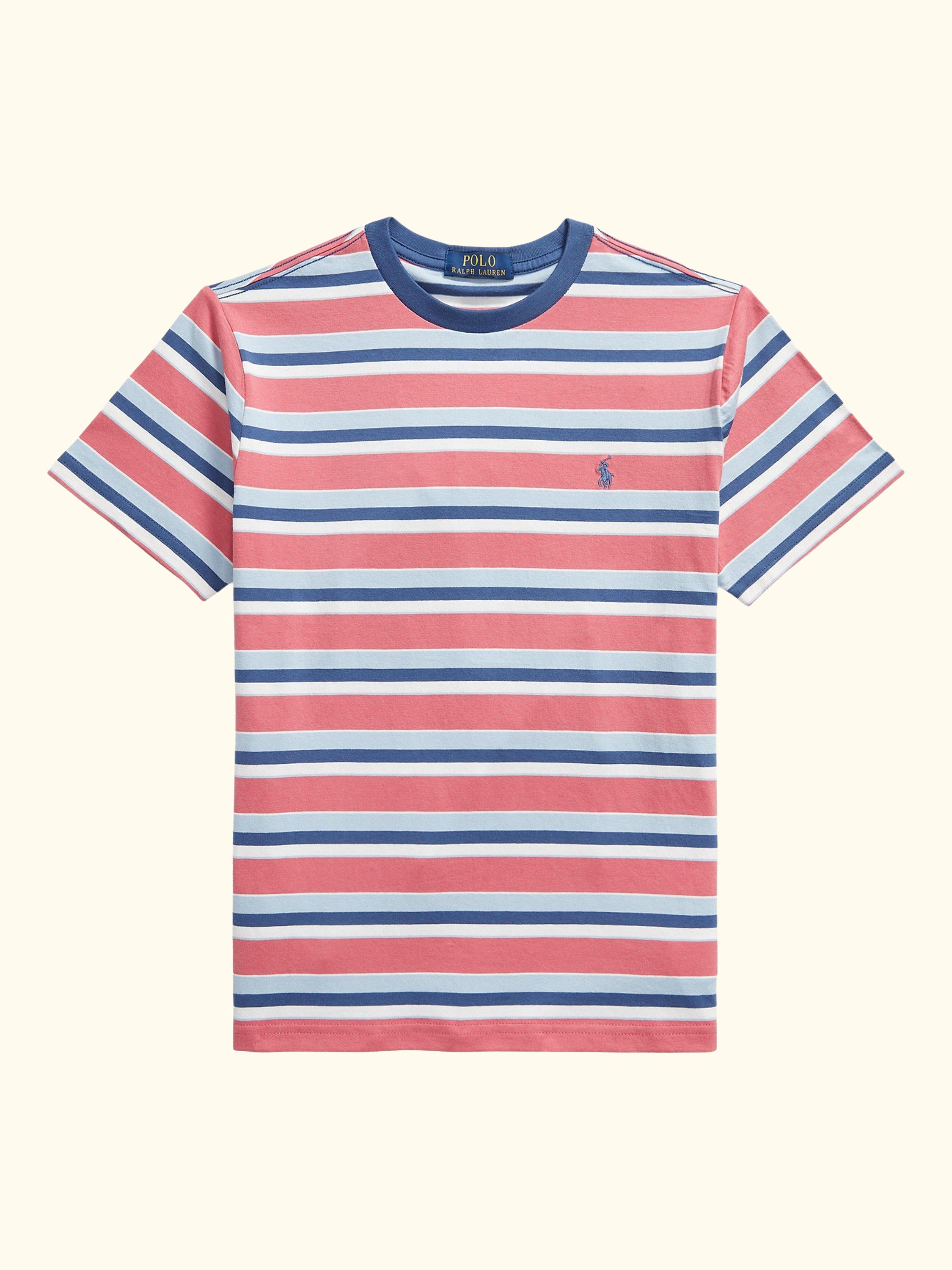 Polo Ralph Lauren Kids' Pure Cotton Short Sleeve T-Shirt, Red Multi