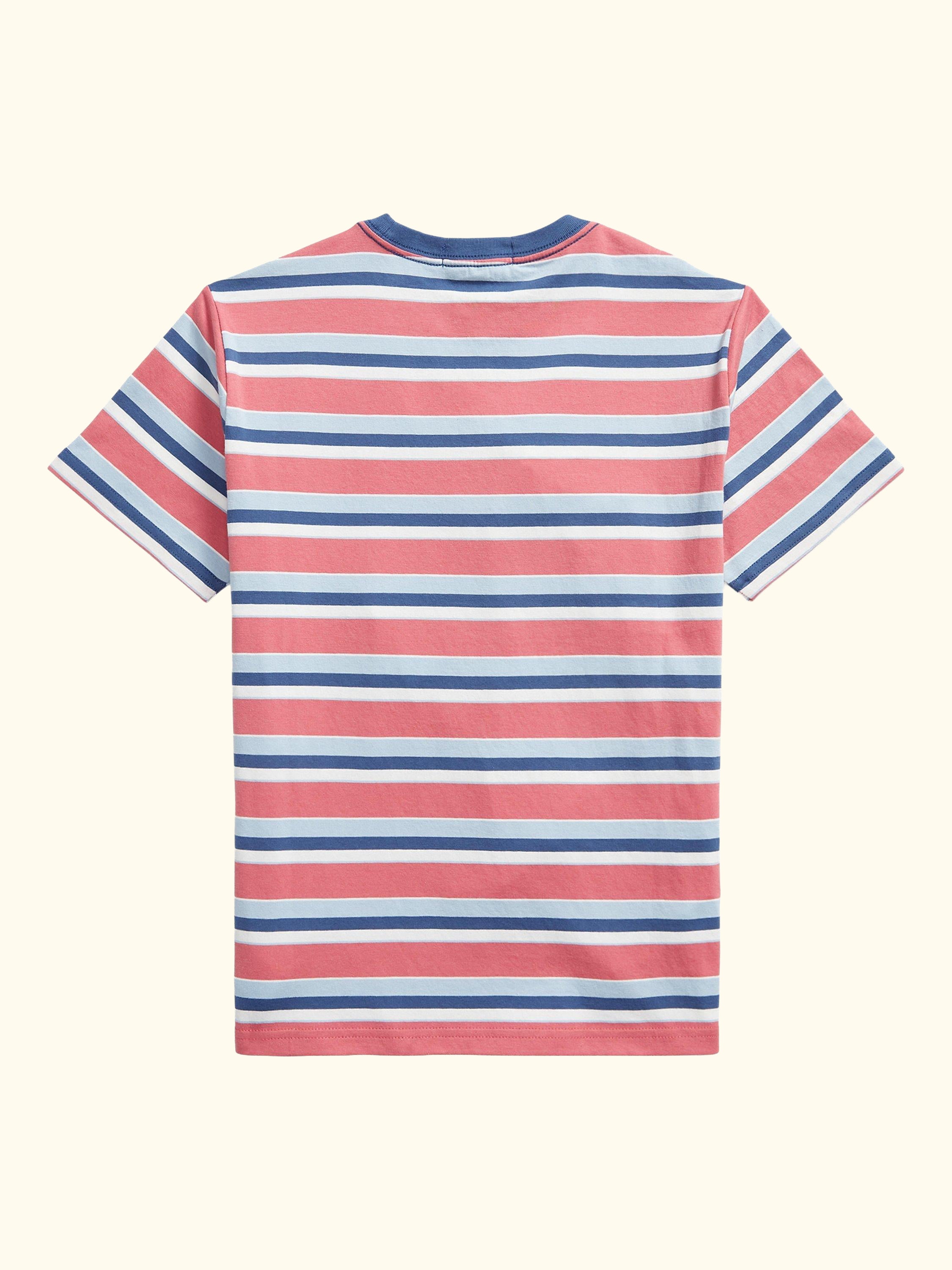 Polo Ralph Lauren Kids' Pure Cotton Short Sleeve T-Shirt, Red Multi