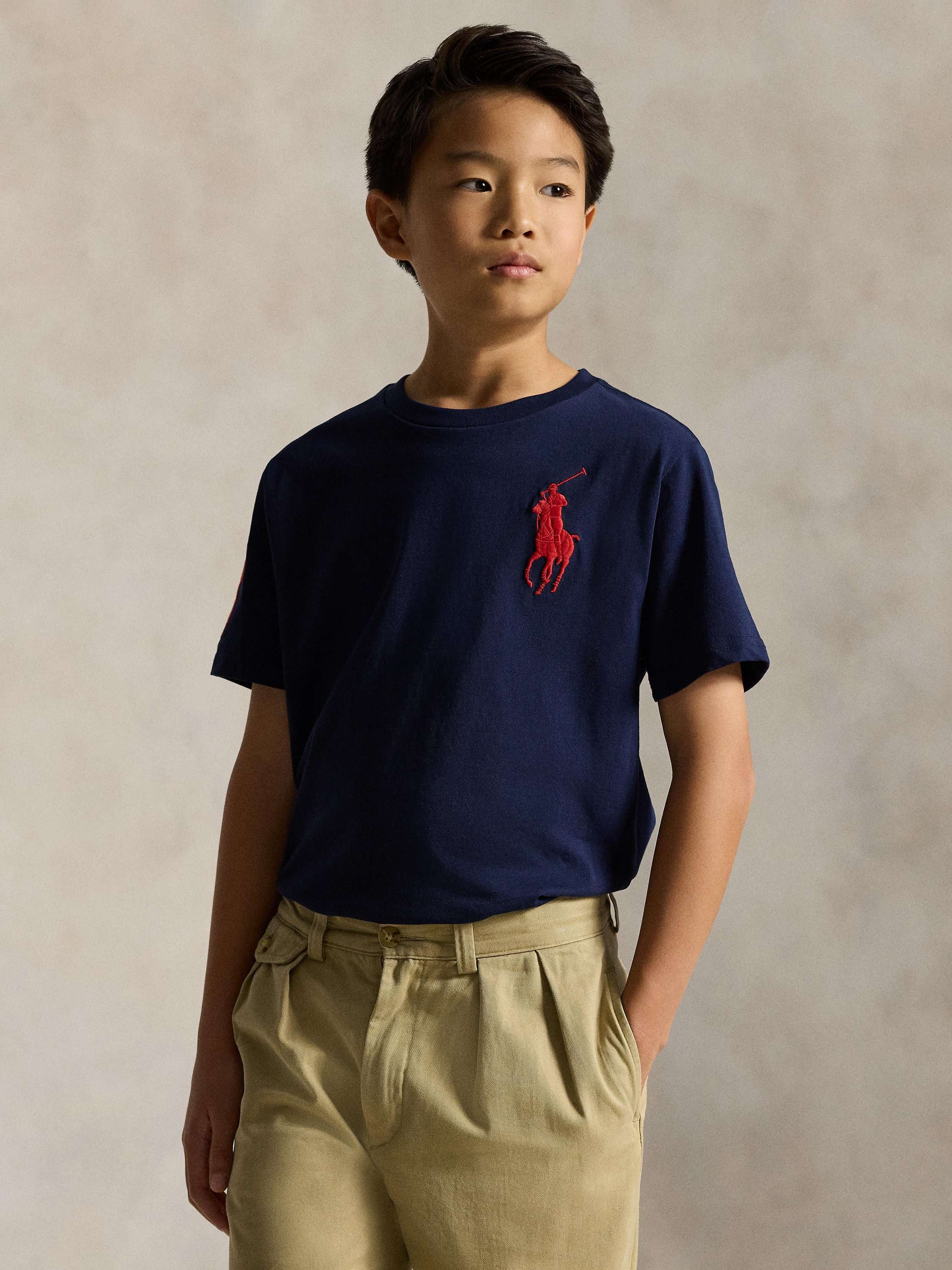 Polo Ralph Lauren Kids' Cotton Big Pony T-Shirt, Navy