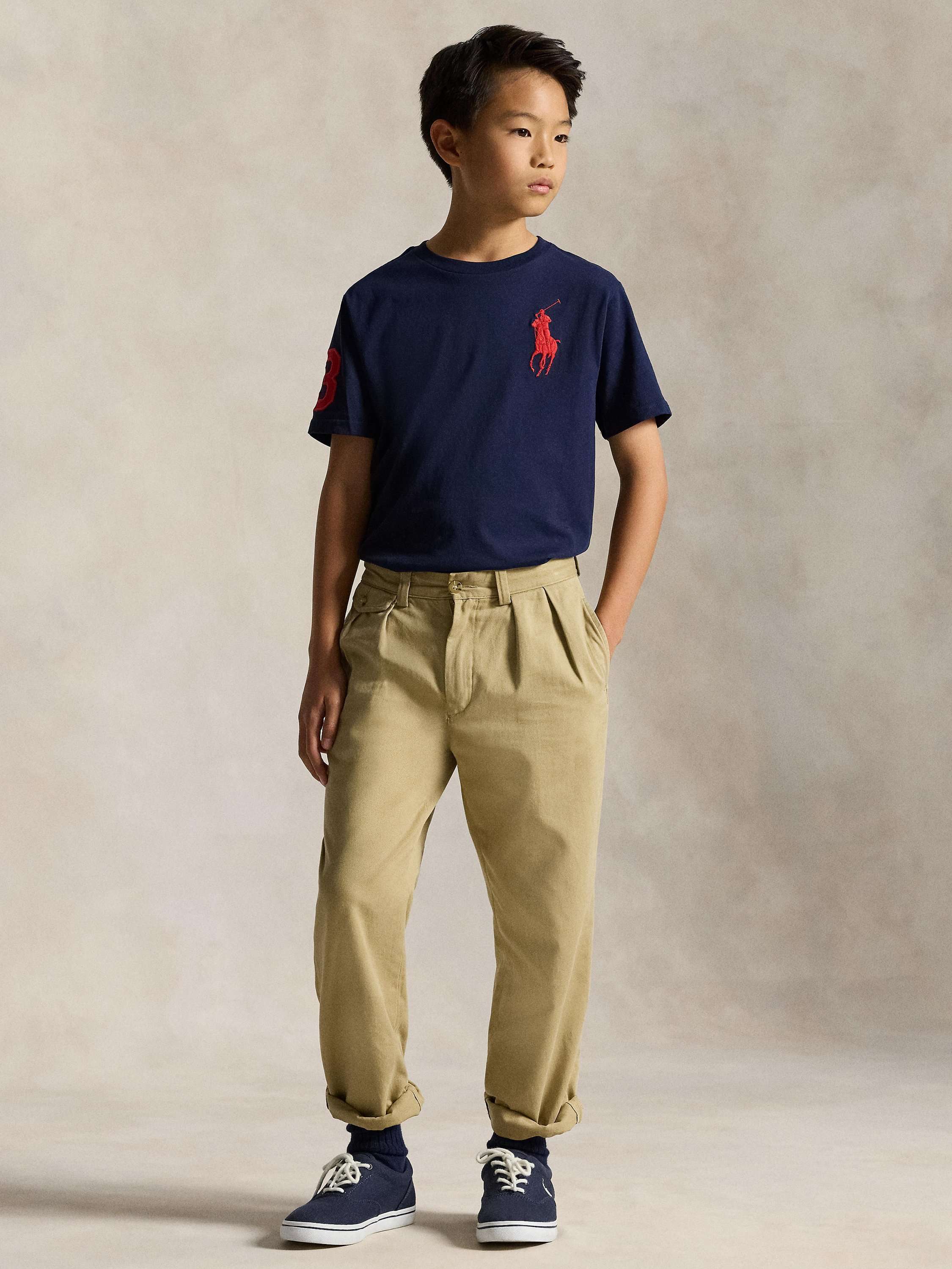 Polo Ralph Lauren Kids' Cotton Big Pony T-Shirt, Navy
