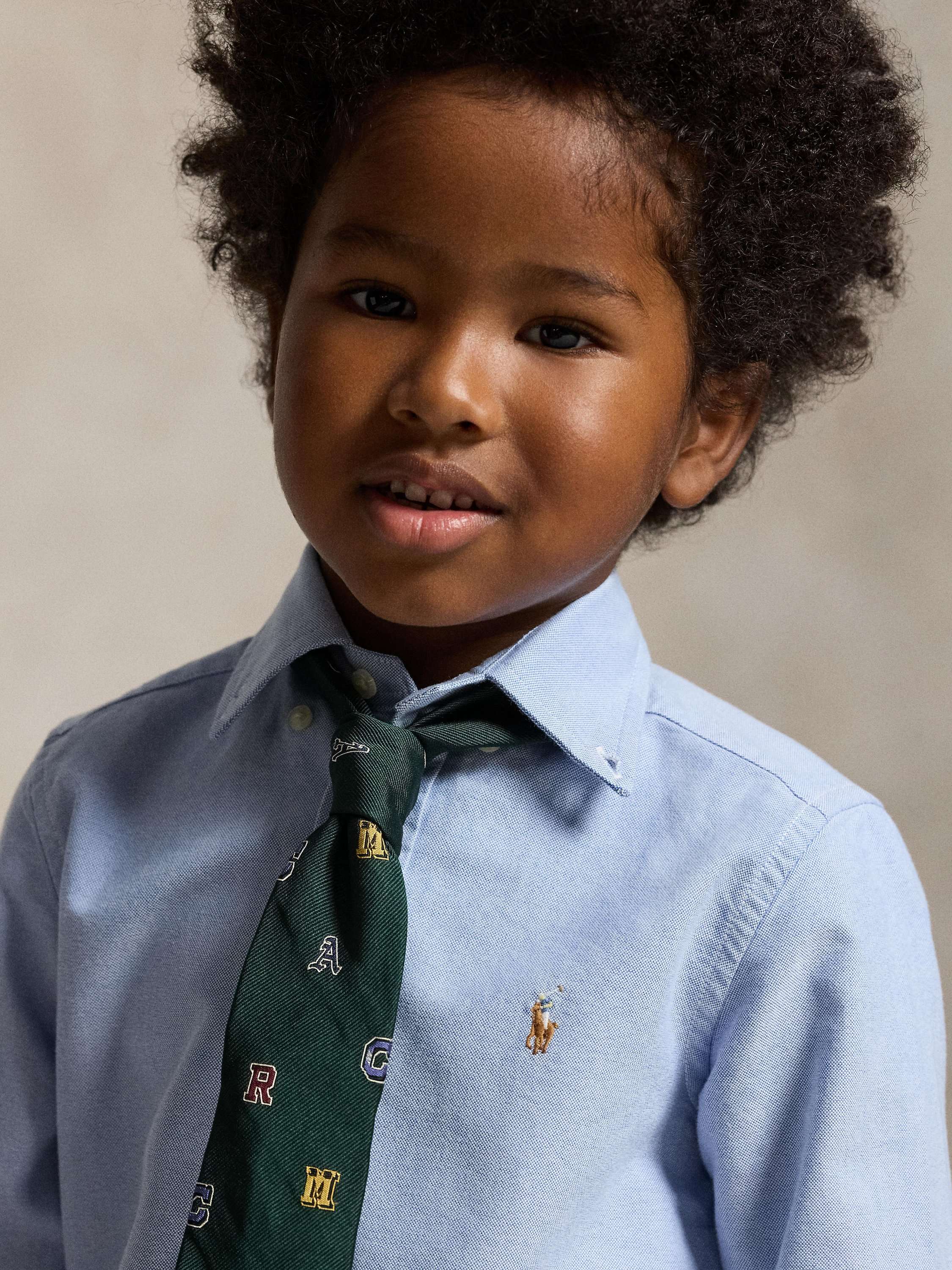 Polo Ralph Lauren Kids' Long Sleeve Oxford Shirt, Blue
