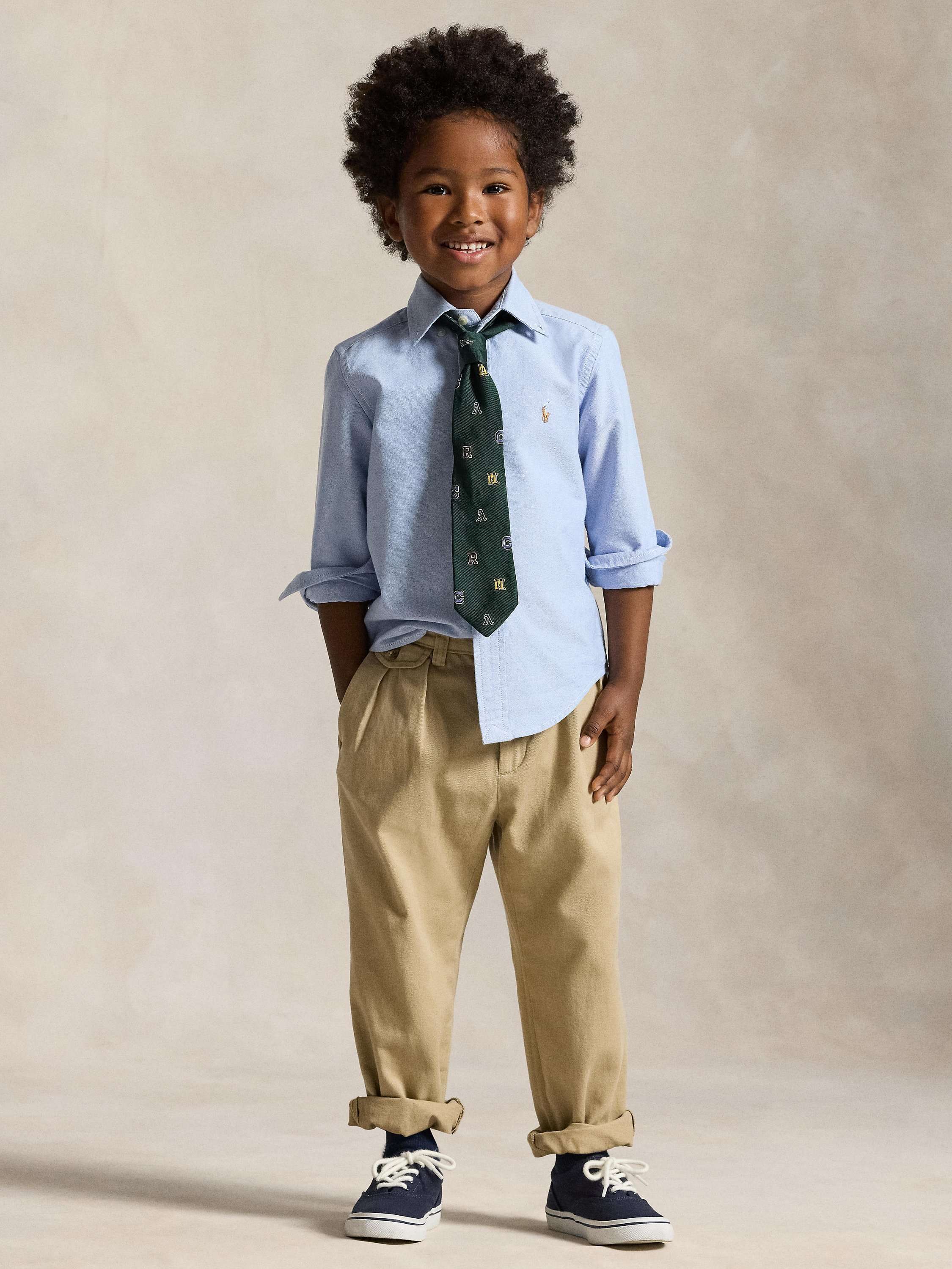 Polo Ralph Lauren Kids' Long Sleeve Oxford Shirt, Blue