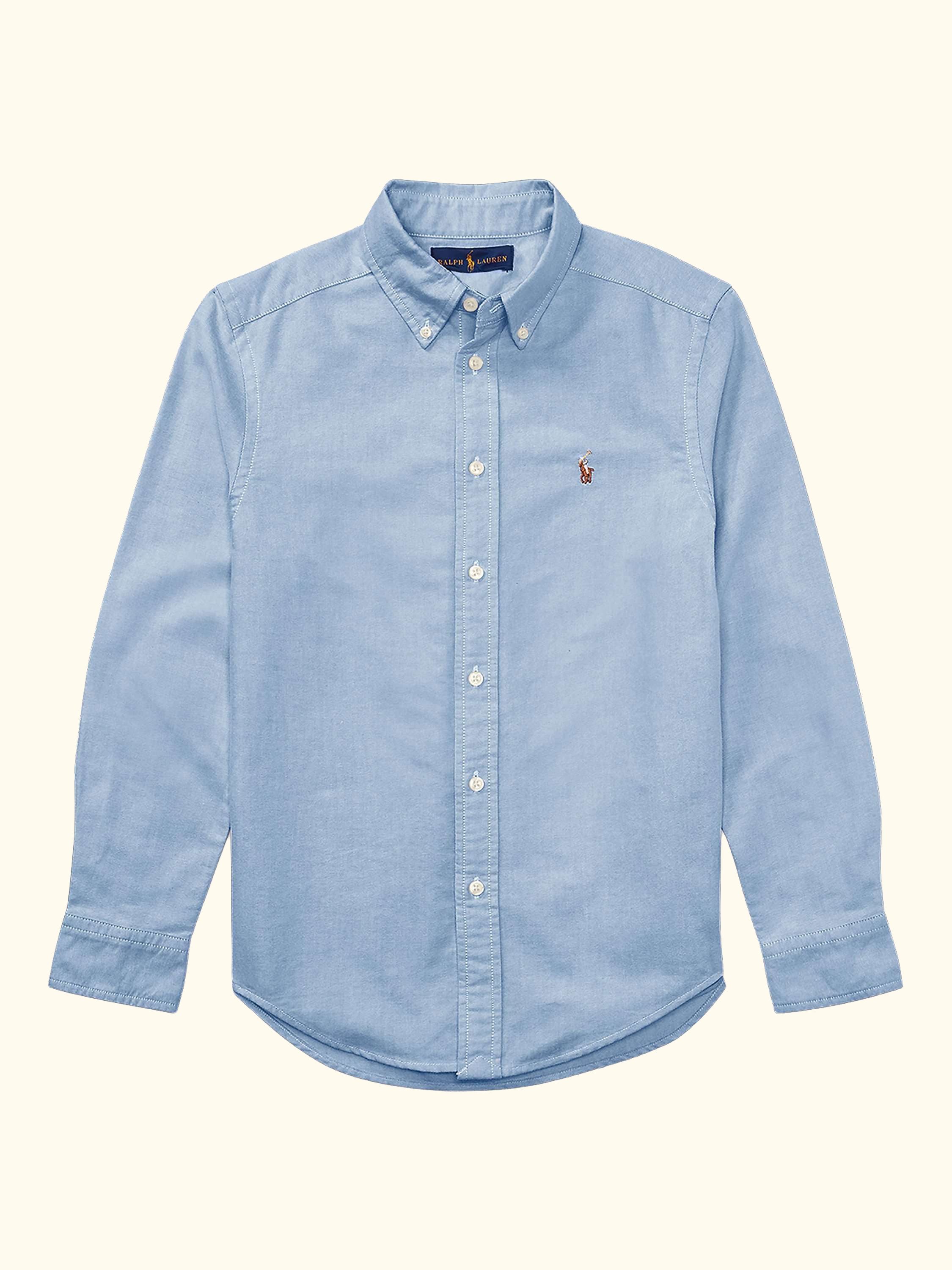 Polo Ralph Lauren Kids' Cotton Long Sleeve Sport Shirt, Blue