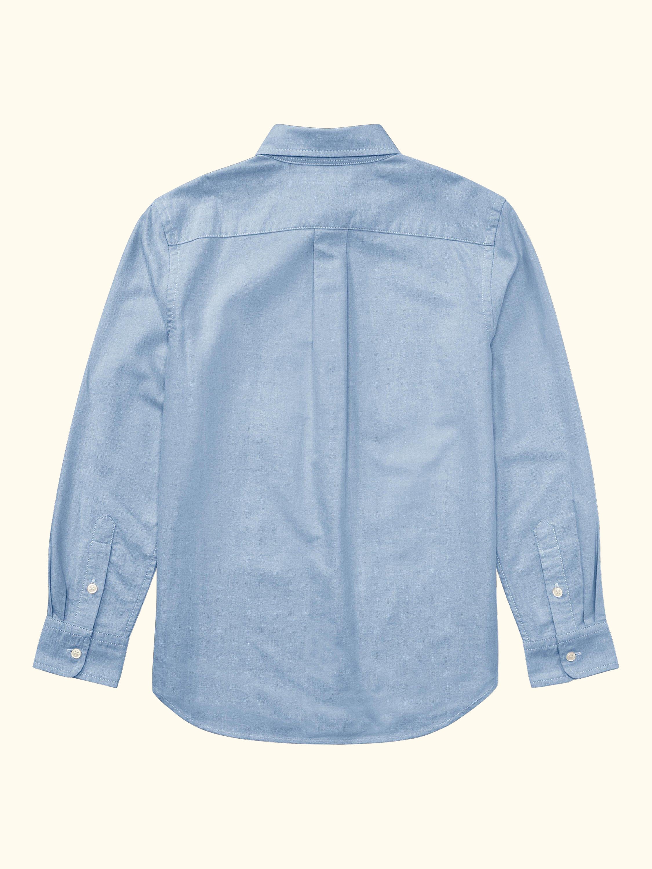Polo Ralph Lauren Kids' Cotton Long Sleeve Sport Shirt, Blue
