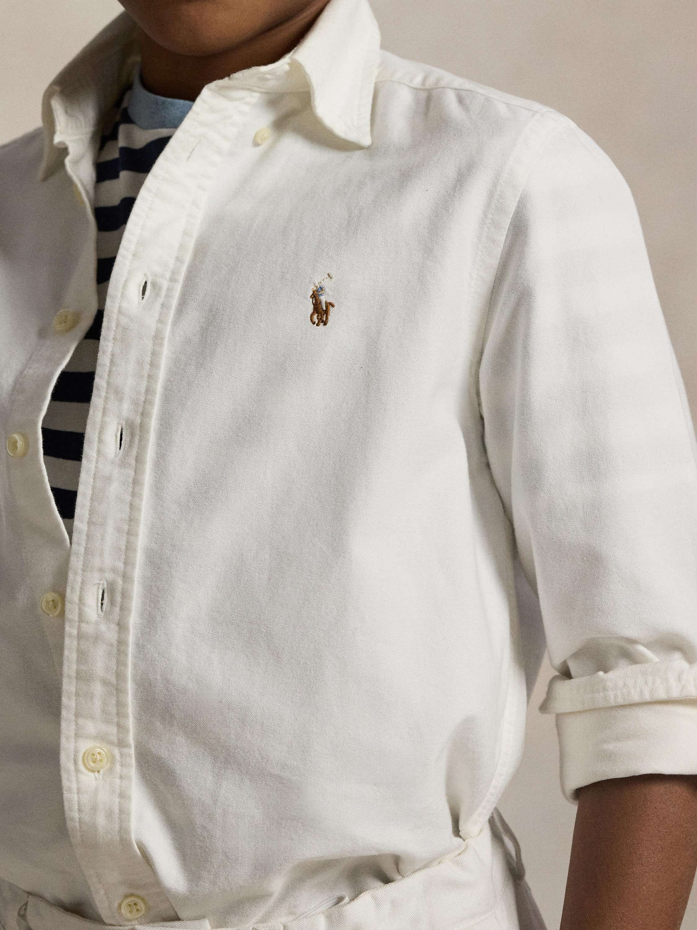 Polo Ralph Lauren Kids' Long Sleeve Oxford Shirt, White
