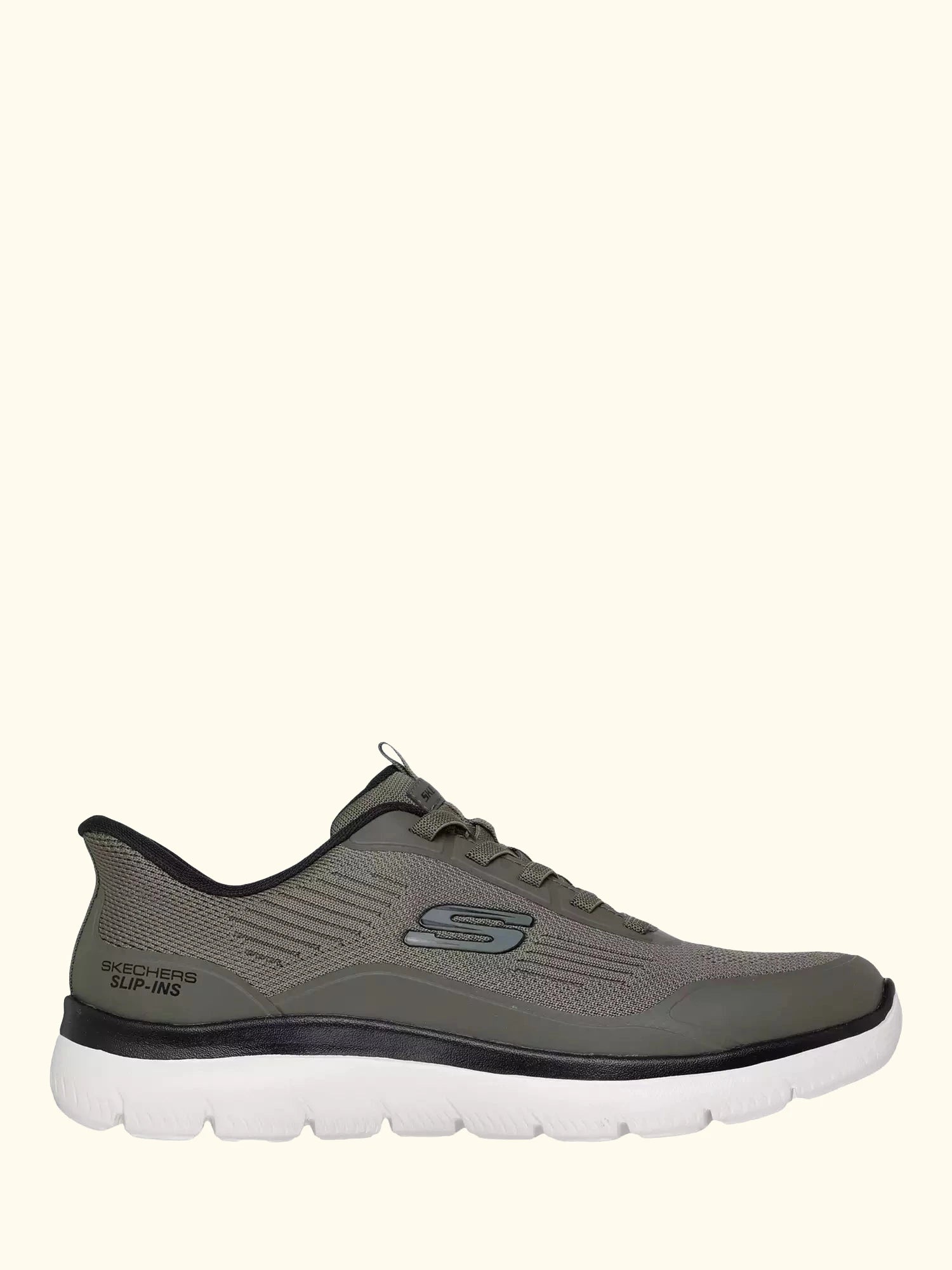 Skechers Hands Free Slip-ins Summits Leyter Trainers, Olive