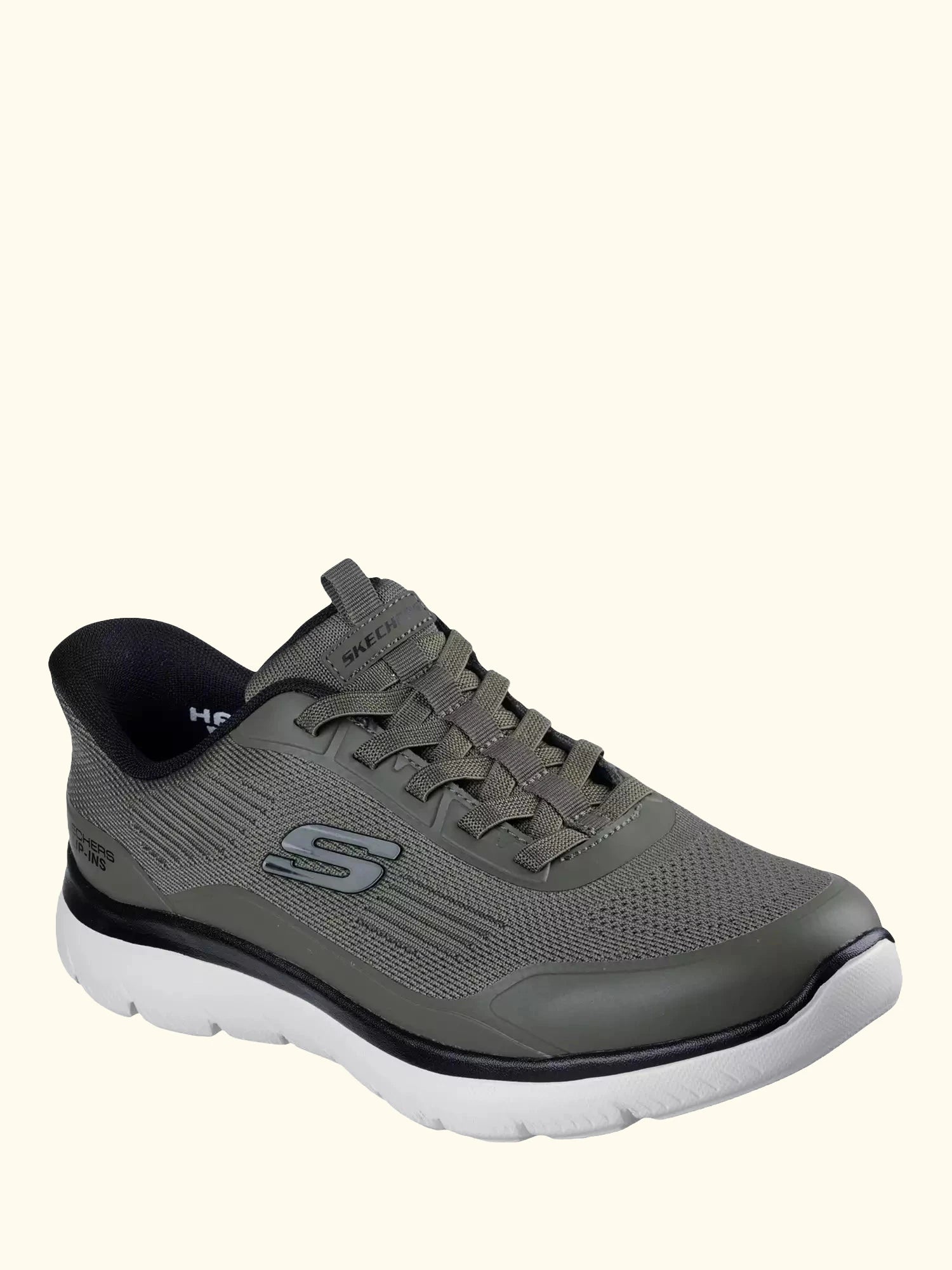Skechers Hands Free Slip-ins Summits Leyter Trainers, Olive