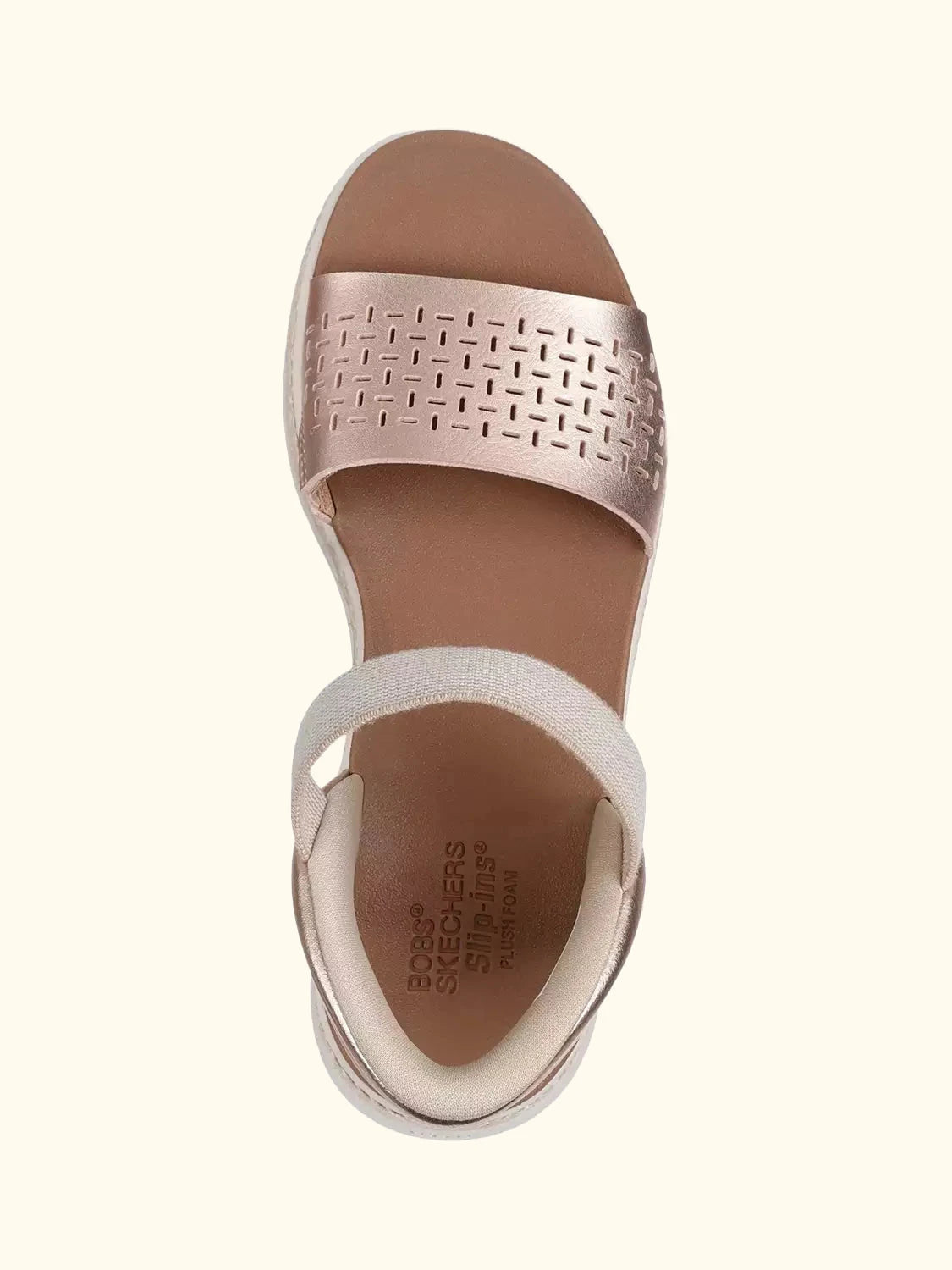 Skechers BOBS Sun Ray Low Wedge Espadrille Sandals, Rose
