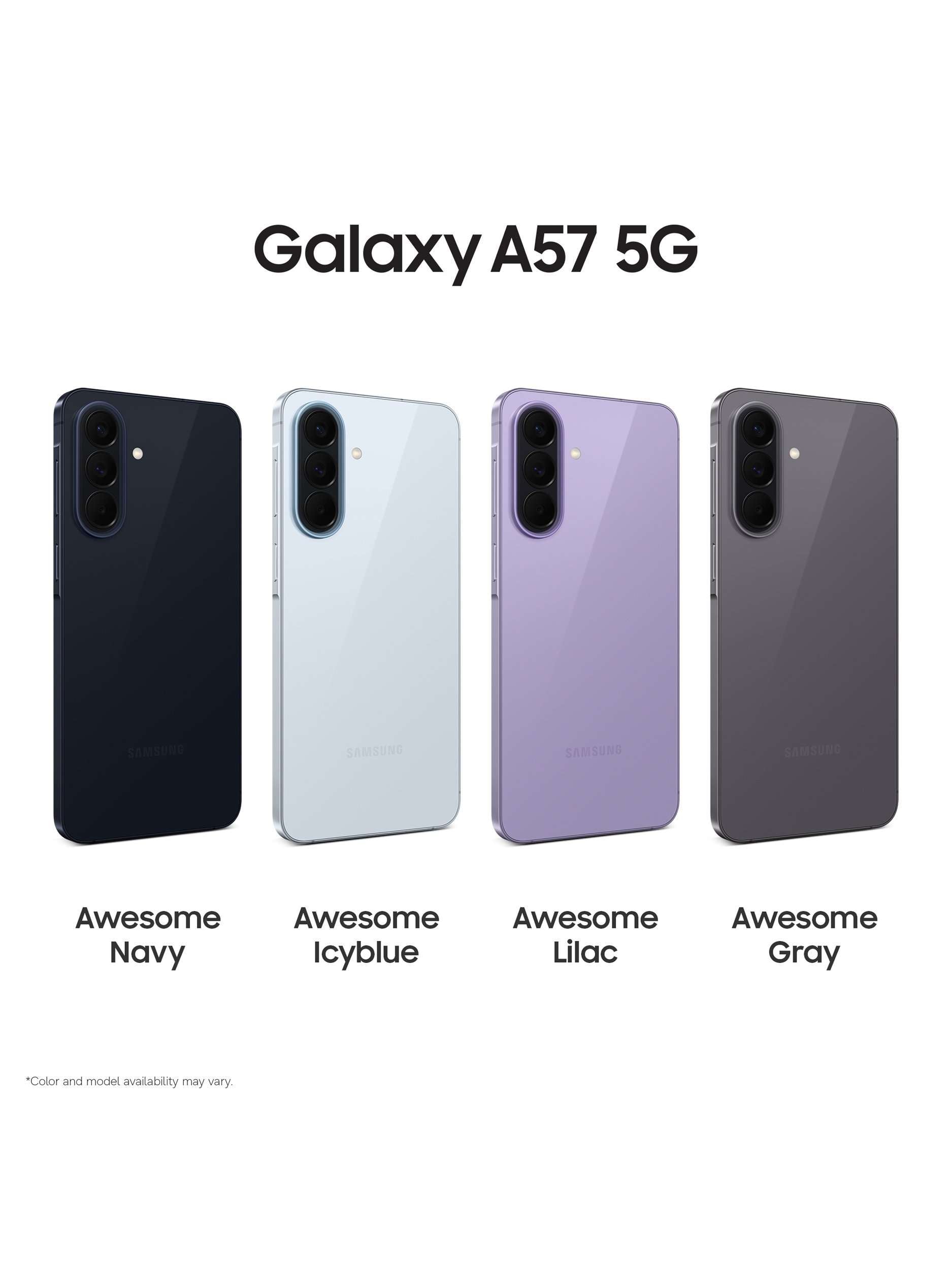 Galaxy A57 Smartphone, 8GB RAM, 6.7", Galaxy AI, 5G, SIM Free, 256GB, Awesome Navy, 256GB