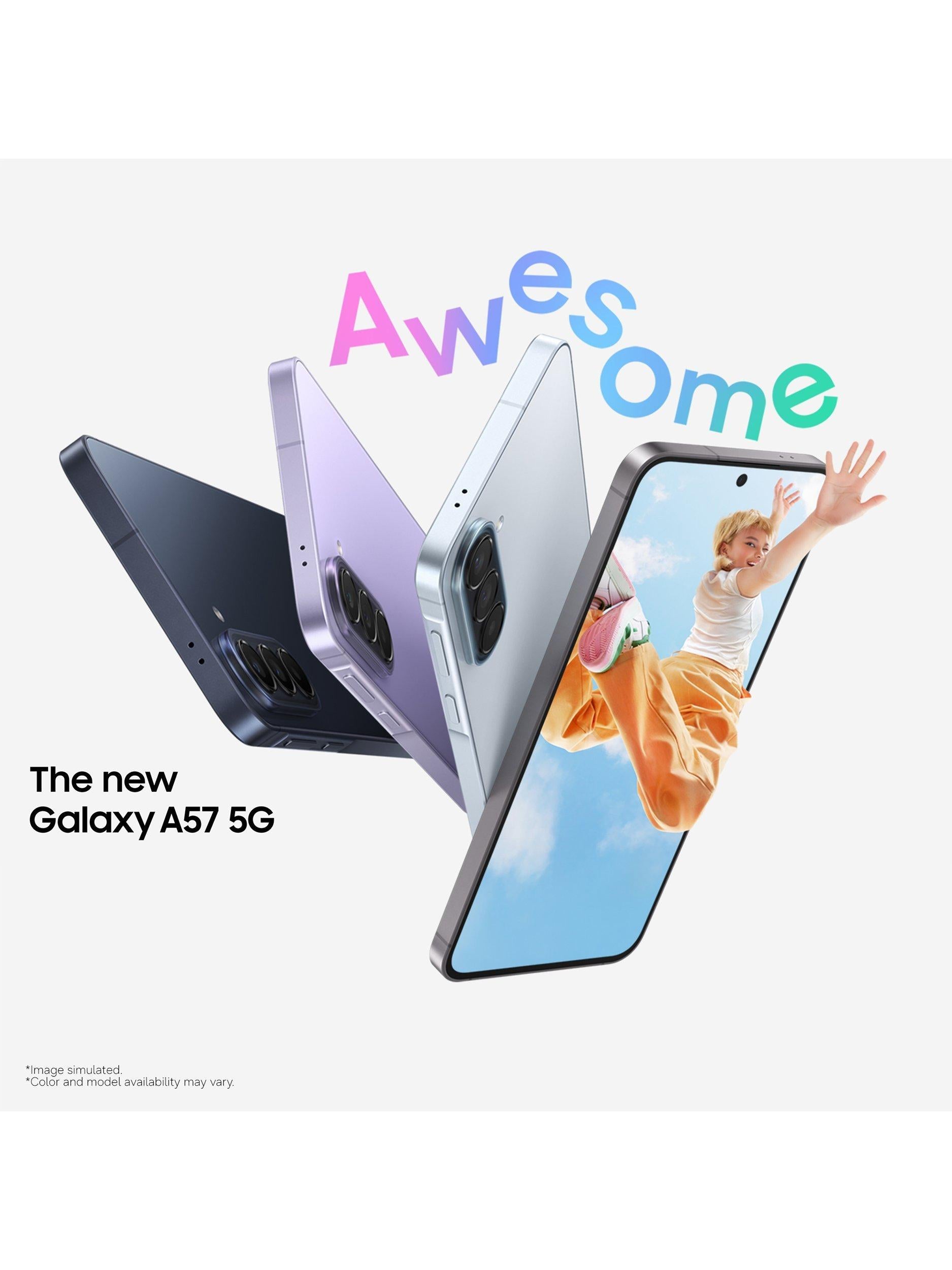 Galaxy A57 Smartphone, 8GB RAM, 6.7", Galaxy AI, 5G, SIM Free, 256GB, Awesome Navy, 256GB