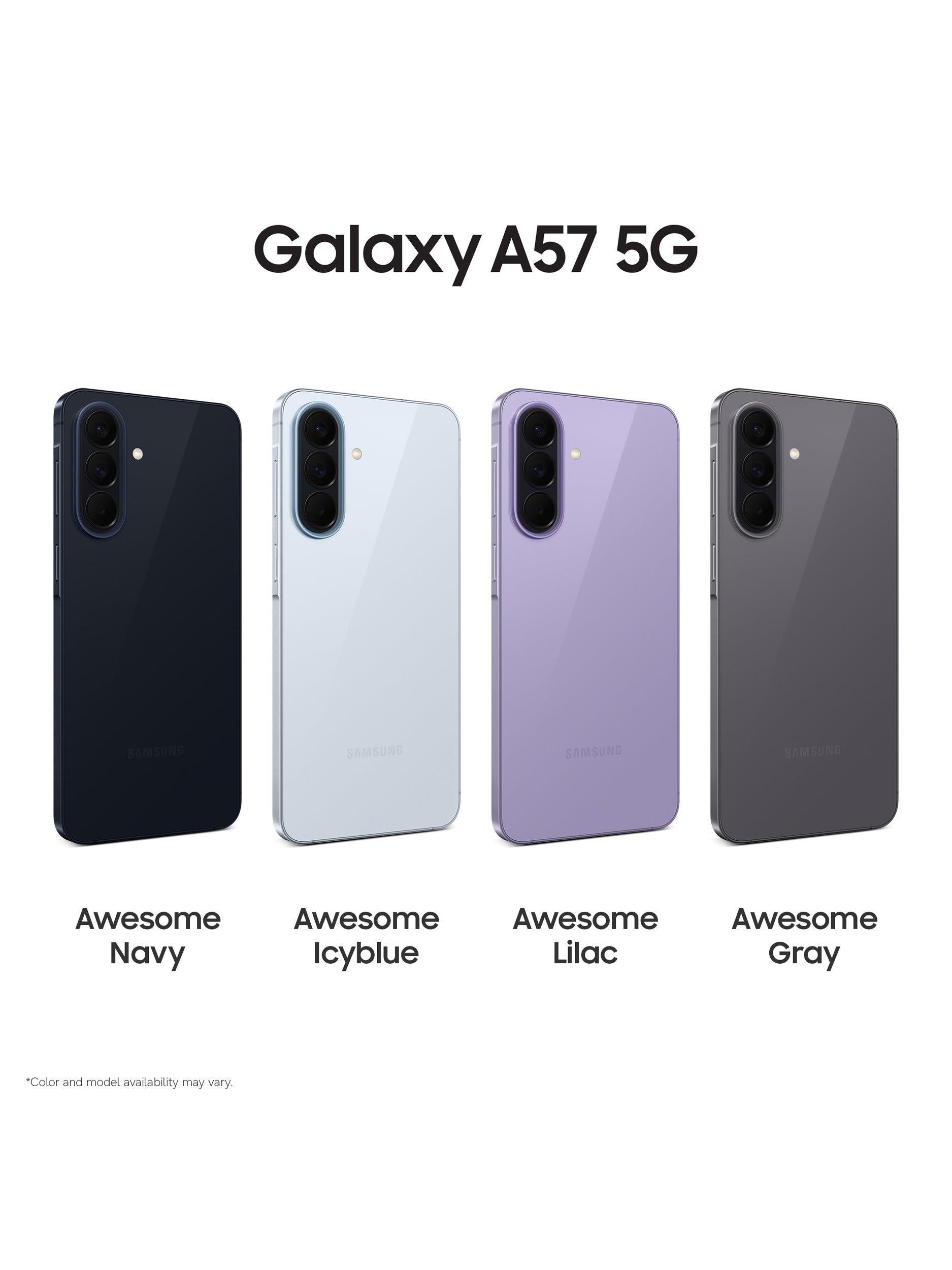 Galaxy A57 Smartphone, 8GB RAM, 6.7", Galaxy AI, 5G, SIM Free, 256GB, Awesome Navy, 256GB