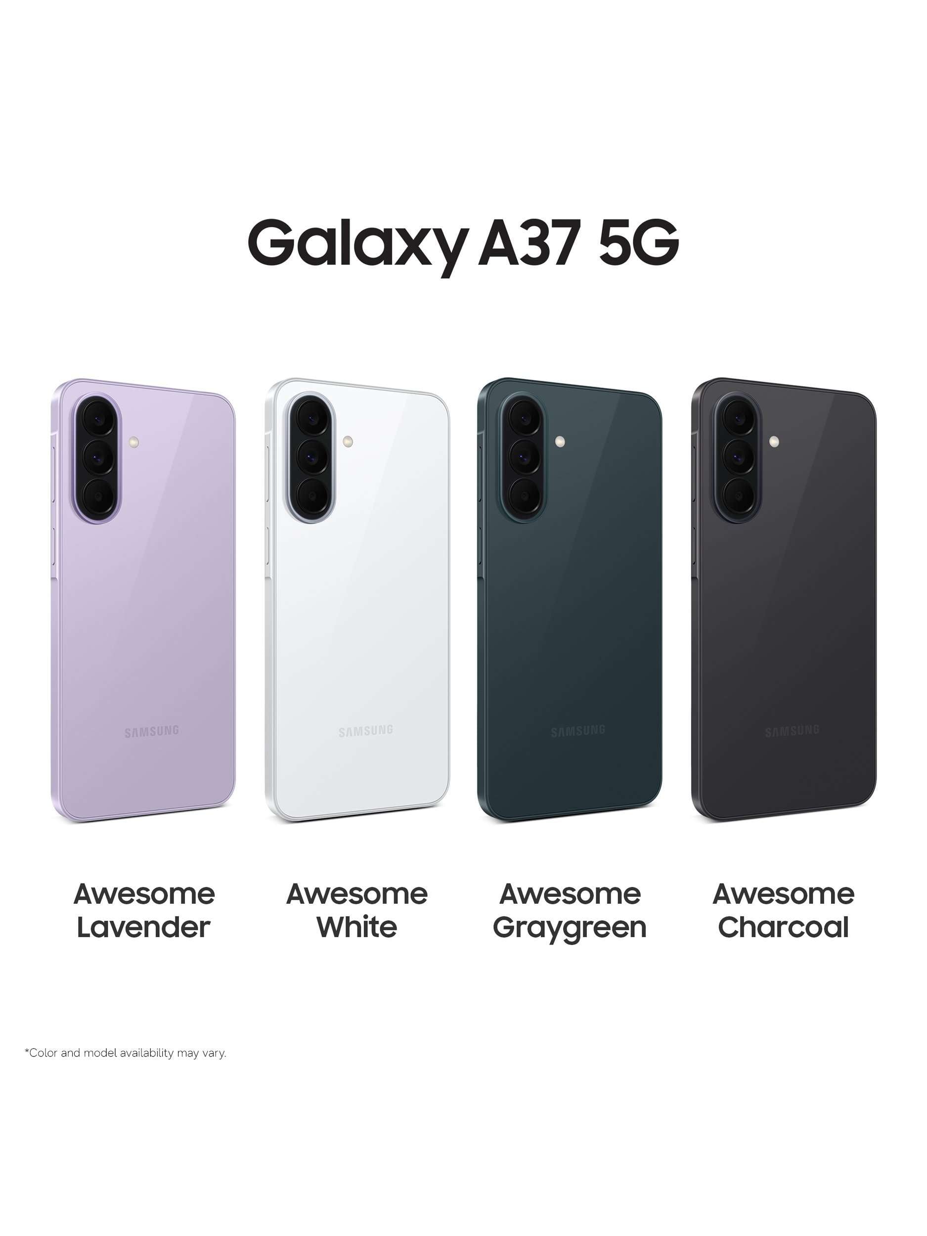 Galaxy A37 Smartphone, 8GB RAM, 6.7", Galaxy AI, 5G, SIM Free, 256GB, Awesome Greygreen