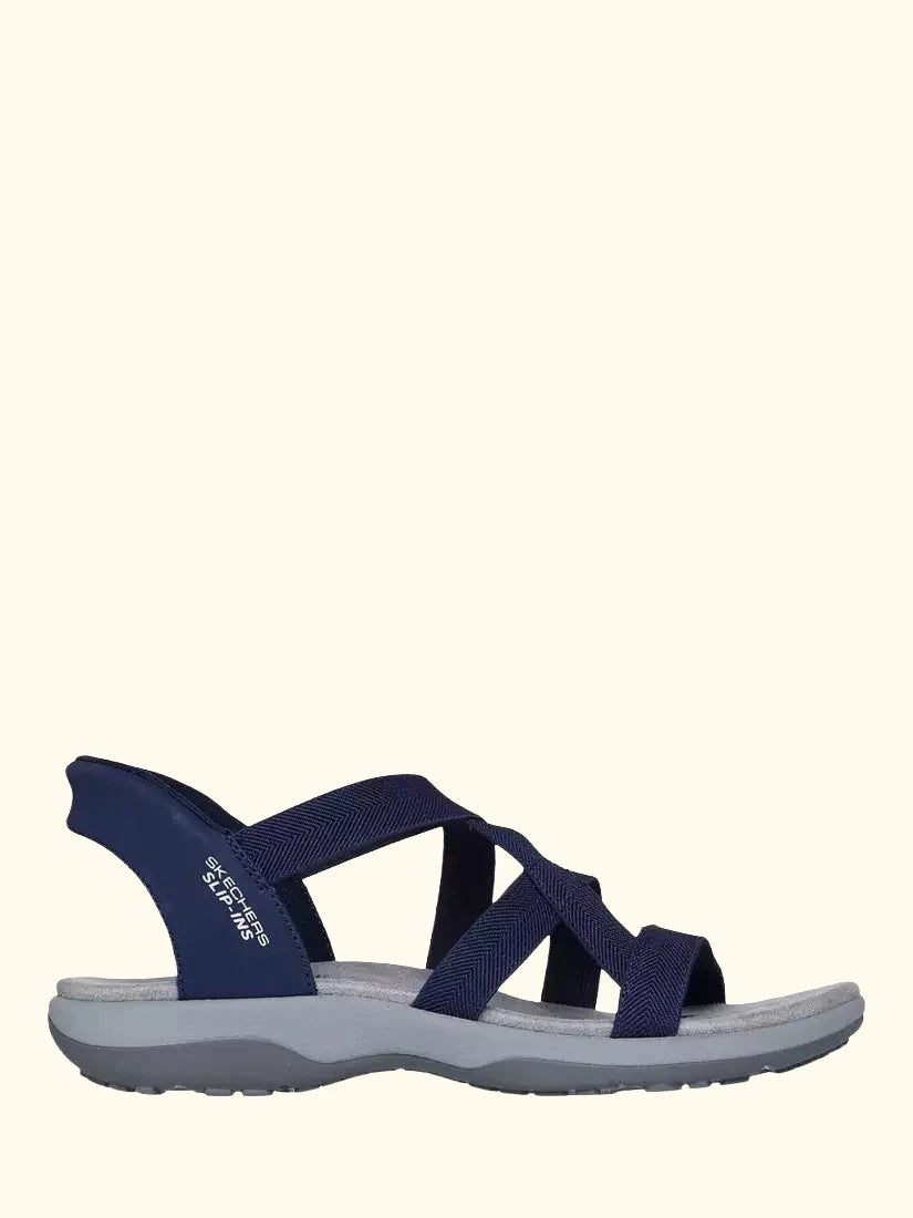 Skechers Hands Free Slip-ins: Reggae Slim Stretch Flex Sandals, Navy