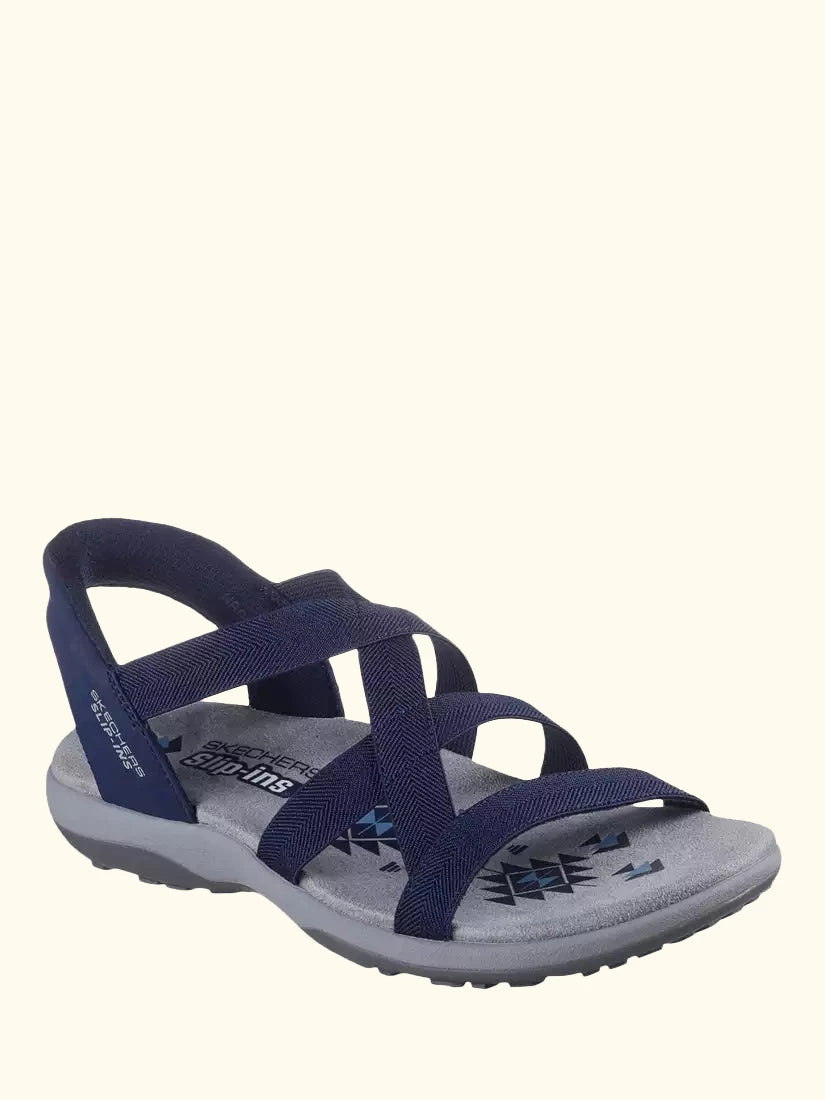 Skechers Hands Free Slip-ins: Reggae Slim Stretch Flex Sandals, Navy