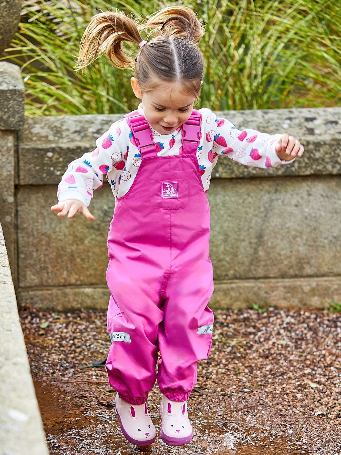 Kids' Bunny Wellington Boots, Pink