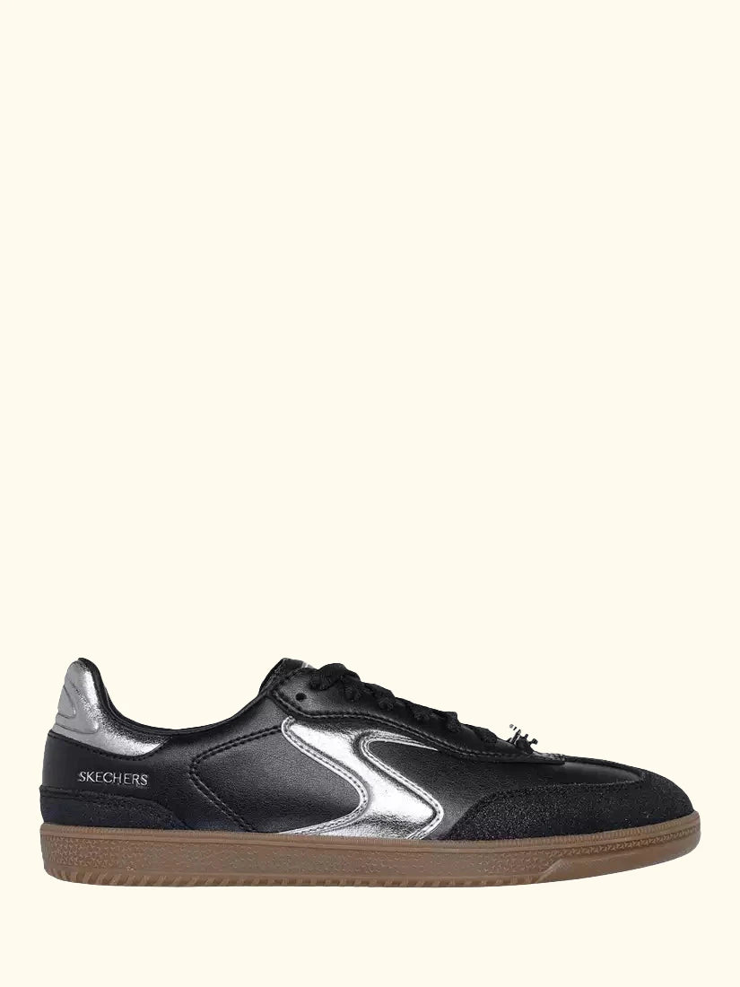 Skechers Hotshot Cool Glow Trainers, Black/Silver