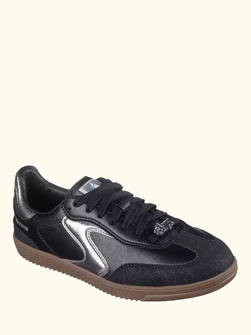 Skechers Hotshot Cool Glow Trainers, Black/Silver