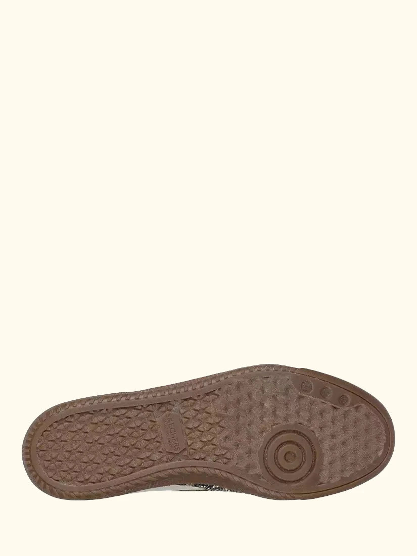 Skechers Hotshot Shimmering Spots Lace Up Trainers, Taupe