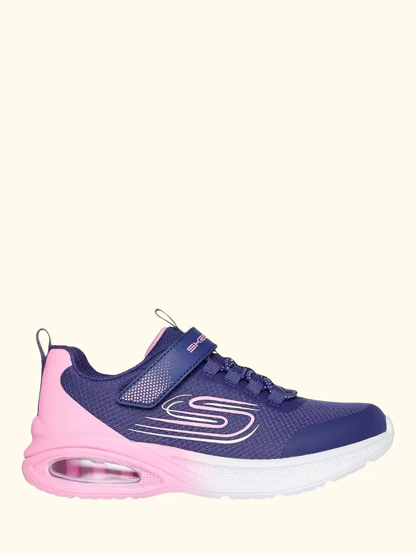 Skechers Kids' Microspec Max Advance Fly 3.0 Trainers, Navy/Pink