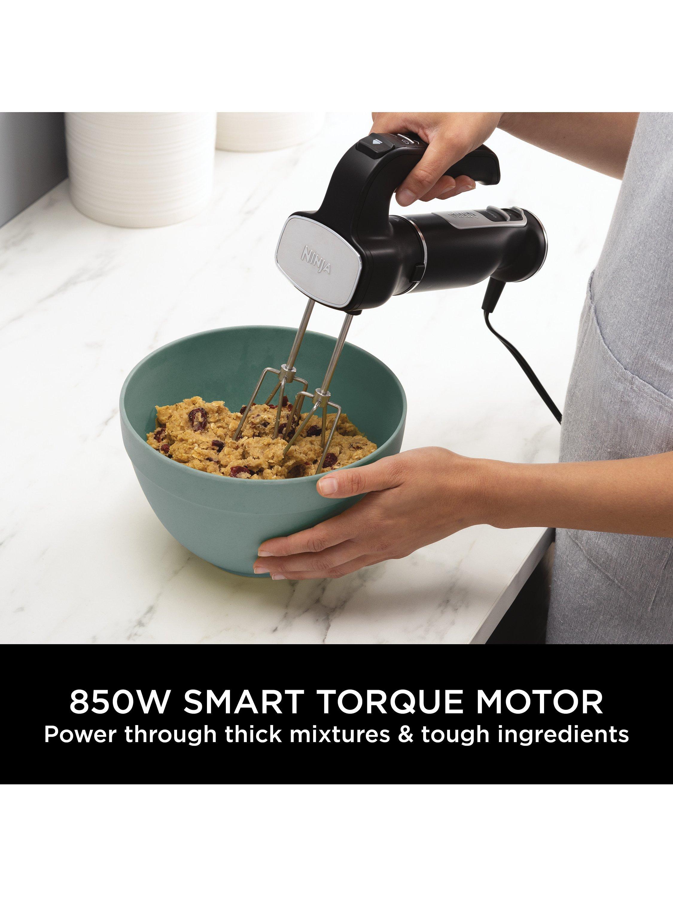 2-in-1 Hand Immersion Blender & Mixer, Silver/Black