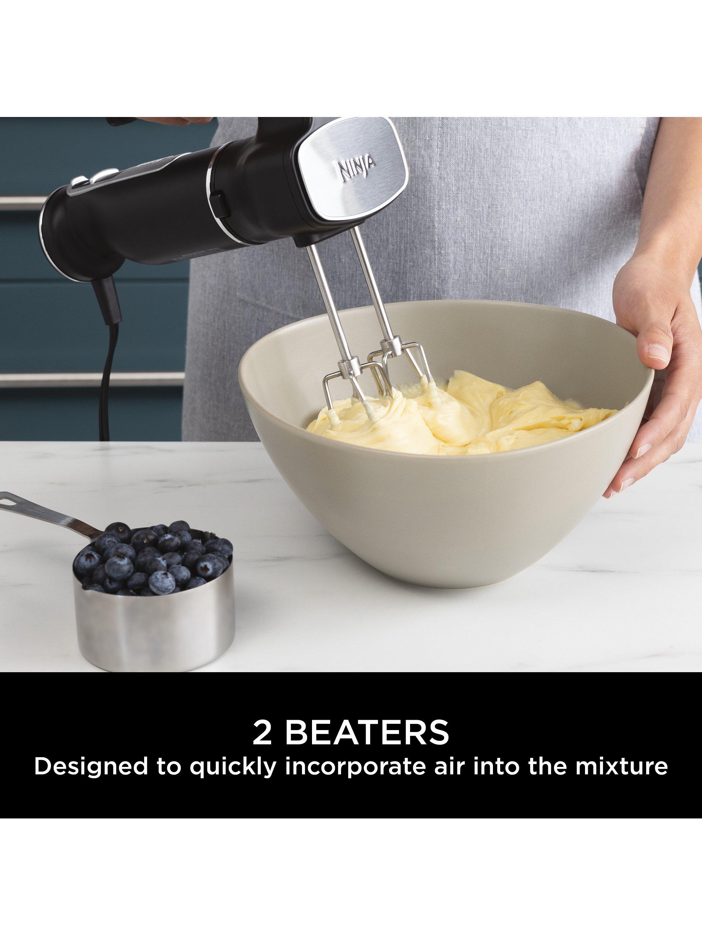 2-in-1 Hand Immersion Blender & Mixer, Silver/Black